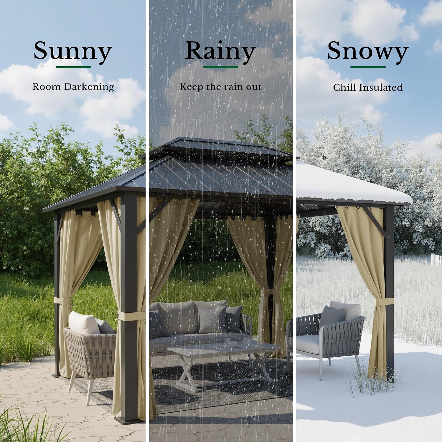 Detalle 1 de StangH Outdoor Curtains, 52 x 84 in