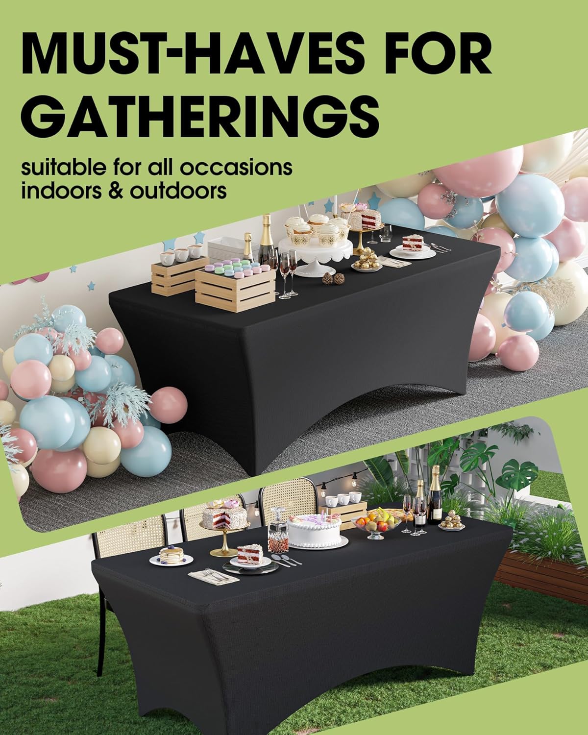 Thumbnail 5 de Pureegg Spandex Tablecloth 6ft Fitted 🧵