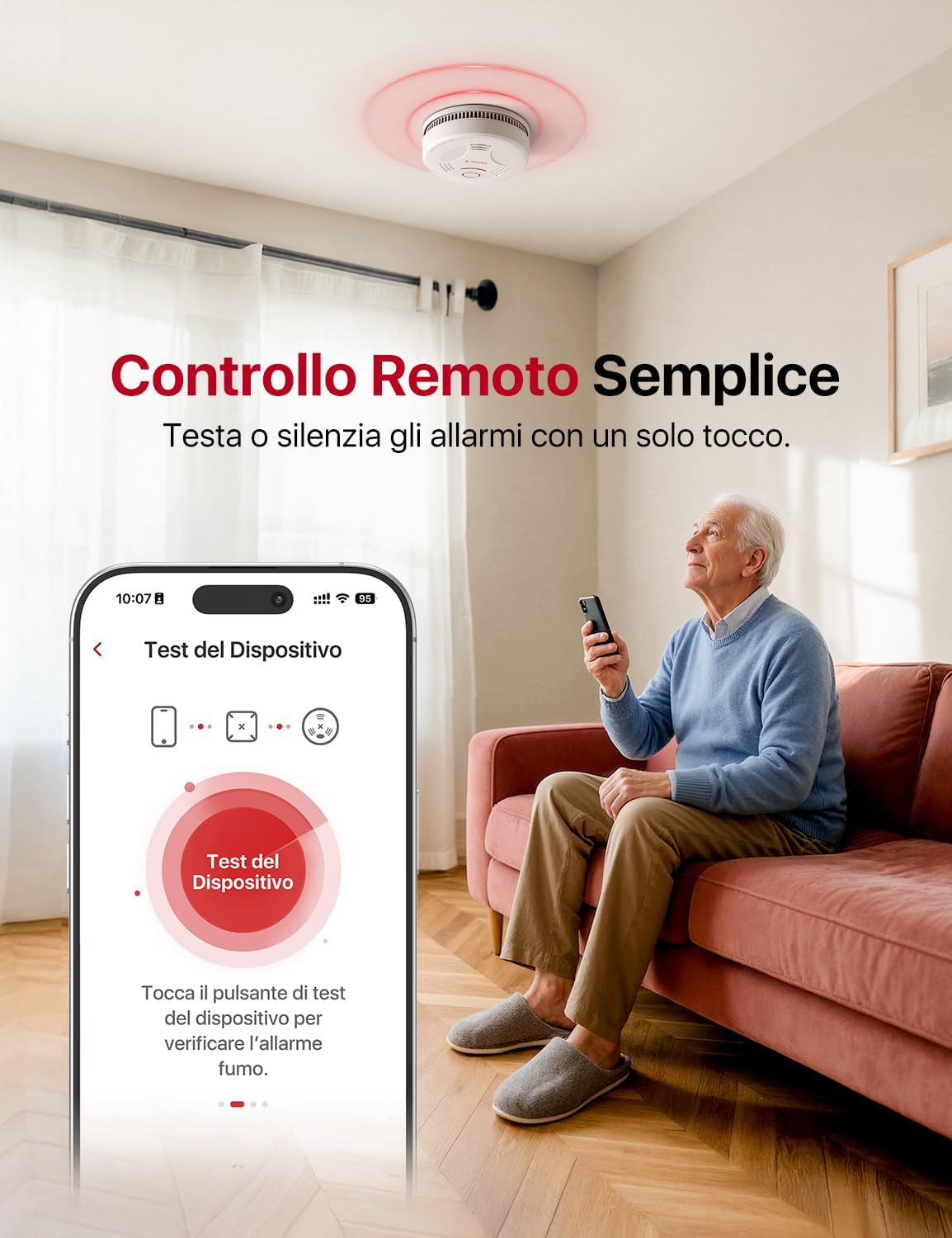 Thumbnail 5 de X-Sense SD11-MR rilevatore di fumo connesso Wi‑Fi (richiede stazione base SBS50)