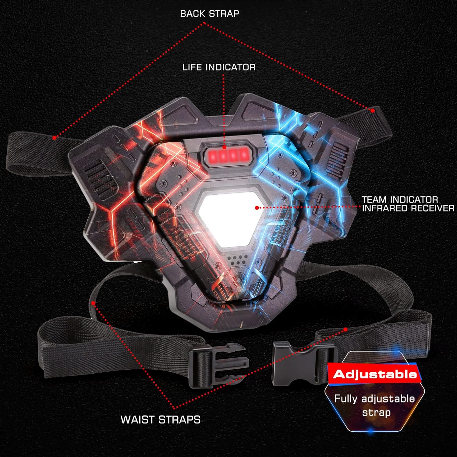 Detalle de Winyea Tag Laser Tag: 4-Set Lazer Tag with Gun and Vest for Fun Outdoor Battles