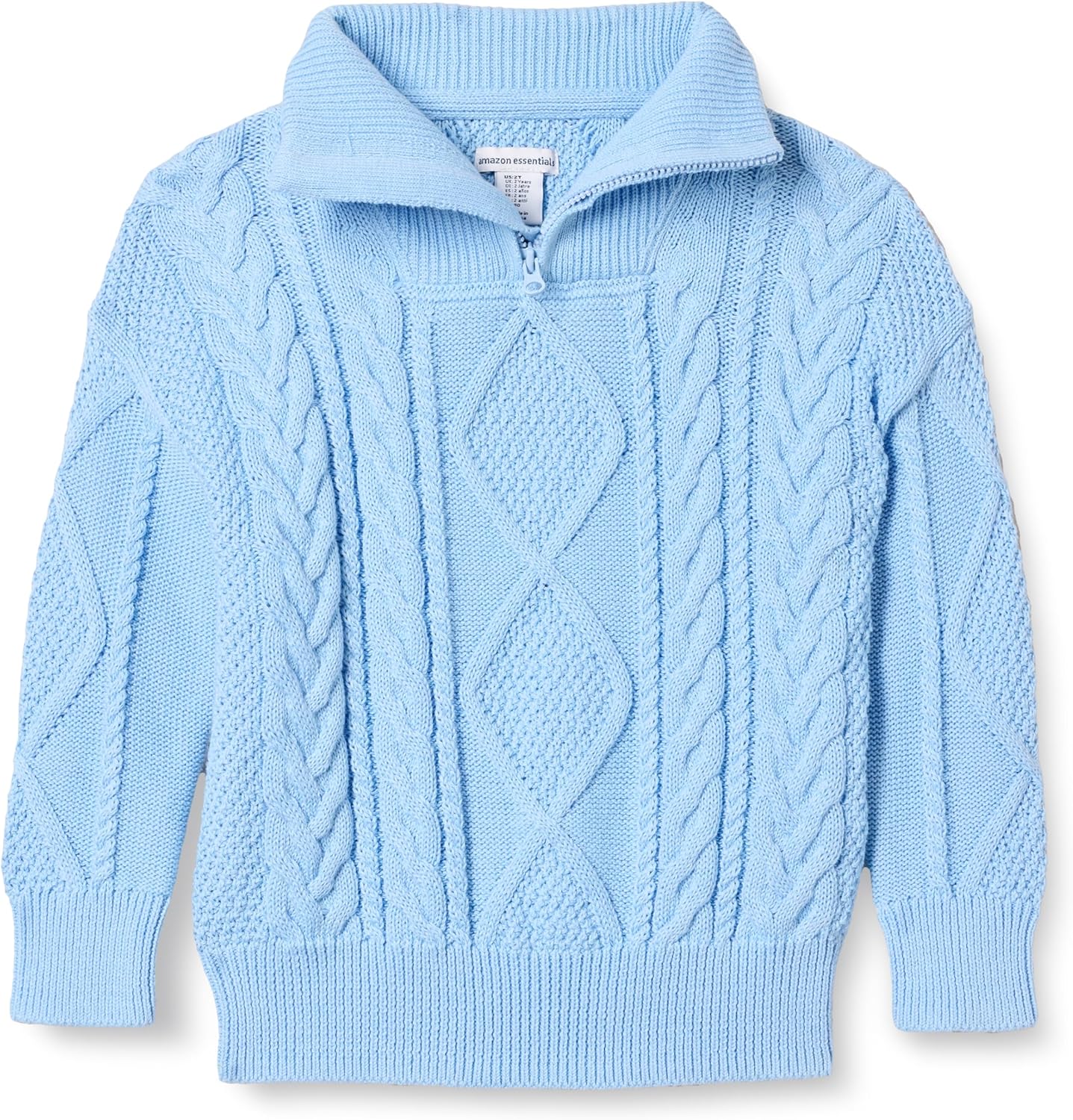 Thumbnail 4 de Amazon Essentials Jungen Zopfstrickpullover mit Viertel-Reißverschluss und lockerer Passform
