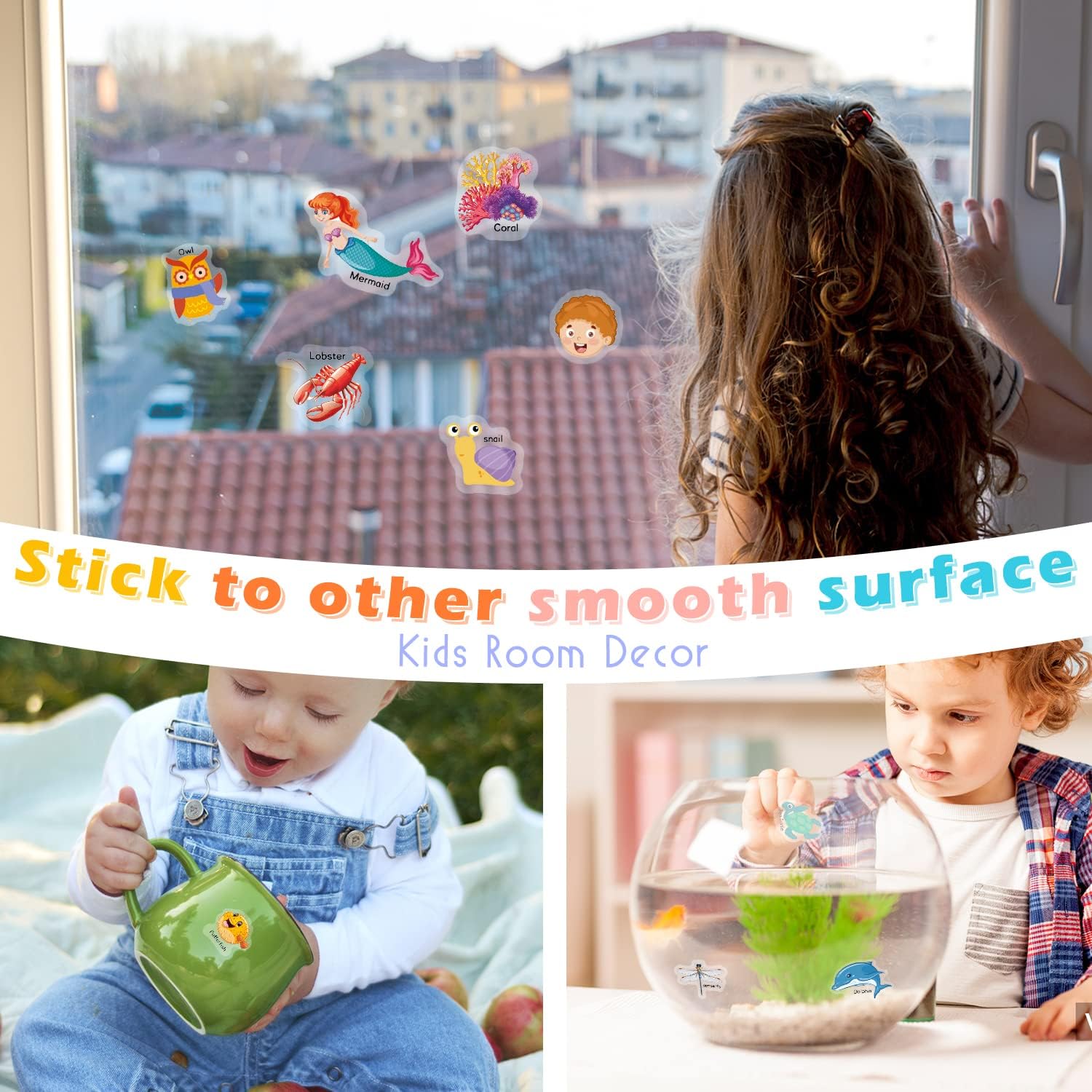 Detalle de GUYUCOM 4 Pack Reusable Sticker Books for Early Learning (Farm, Ocean, Insects, Body) – A UK Kid-Safe DIY Educational Toy