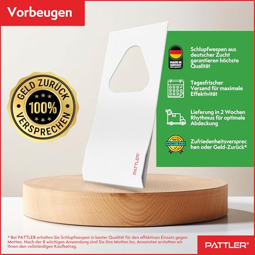Detalle 2 de PATTLER Schlupfwespen gegen Lebensmittelmotten – 6 Karten à 1 Lieferung