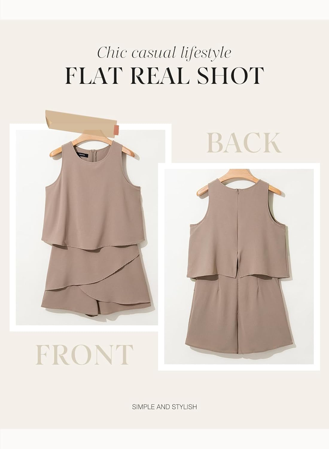 Thumbnail 3 de Dokotoo Womens Summer Jumpsuits 2026: Casual Ruffle Chiffon Sleeveless Romper