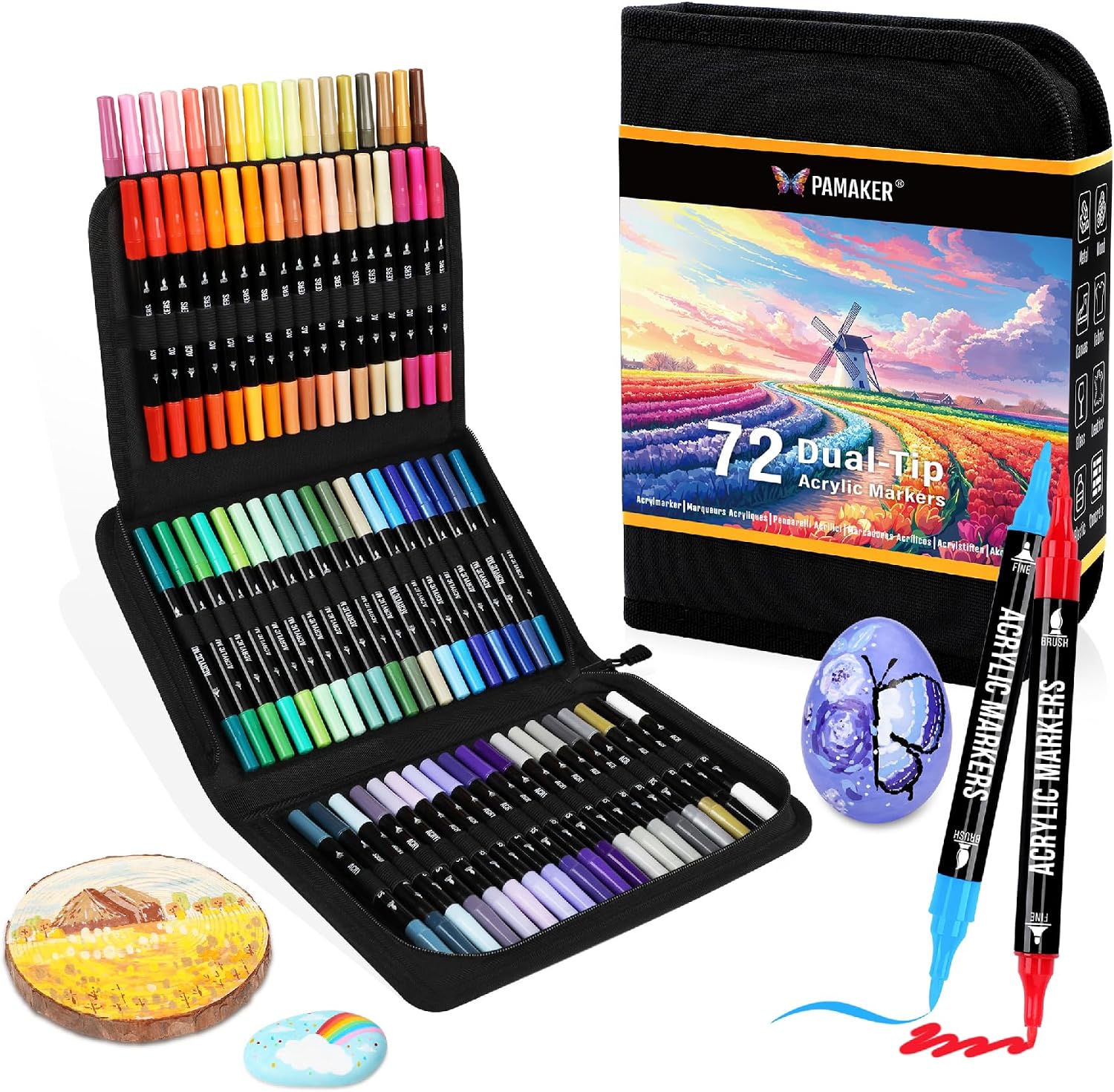 Detalle de Pamaker Acrylstifte Set mit 72 Farben