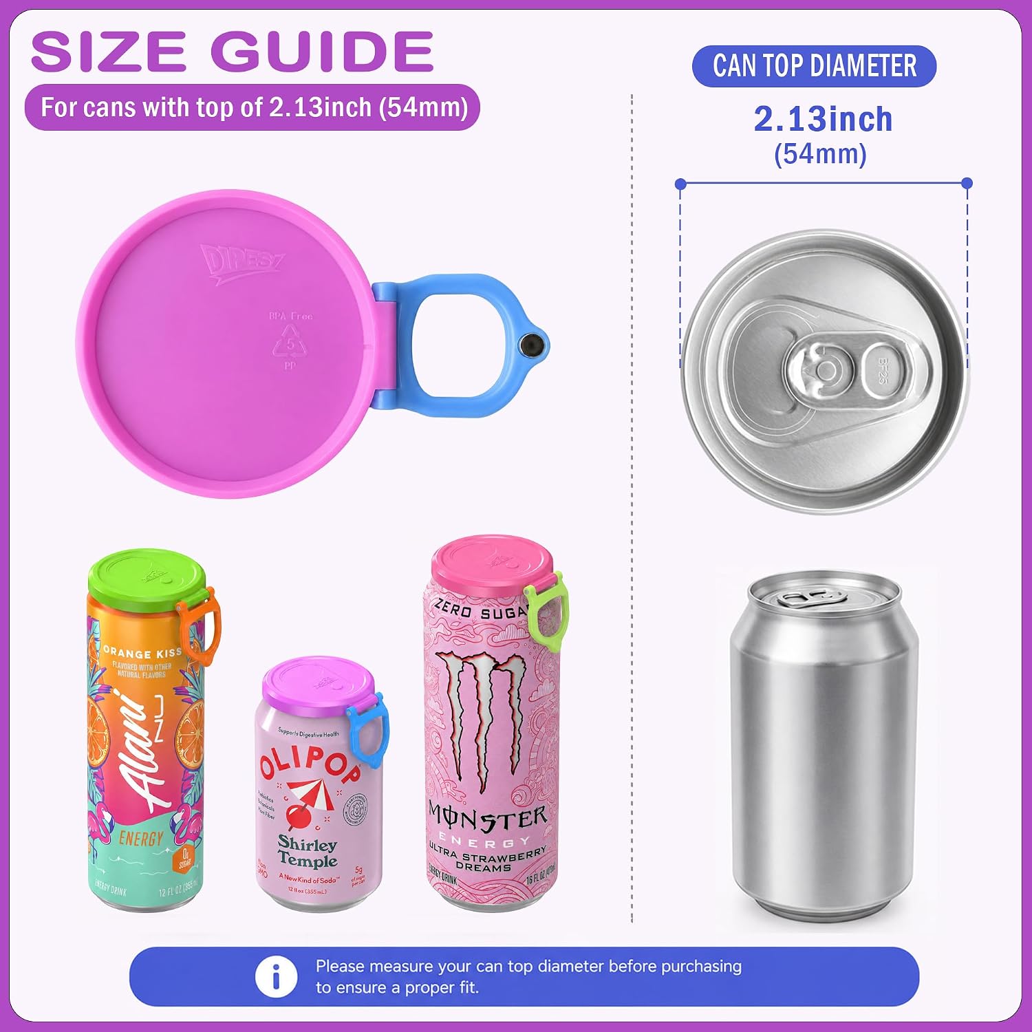 Detalle 2 de Reusable Soda Can Lids, 8-Pack
