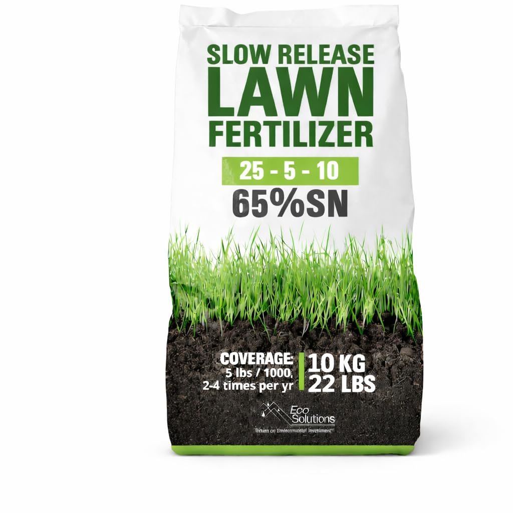 Detalle de Eco Solutions SRGF Slow-Release Lawn Fertilizer, 25-5-10 NPK, Feeds up to 110 Days