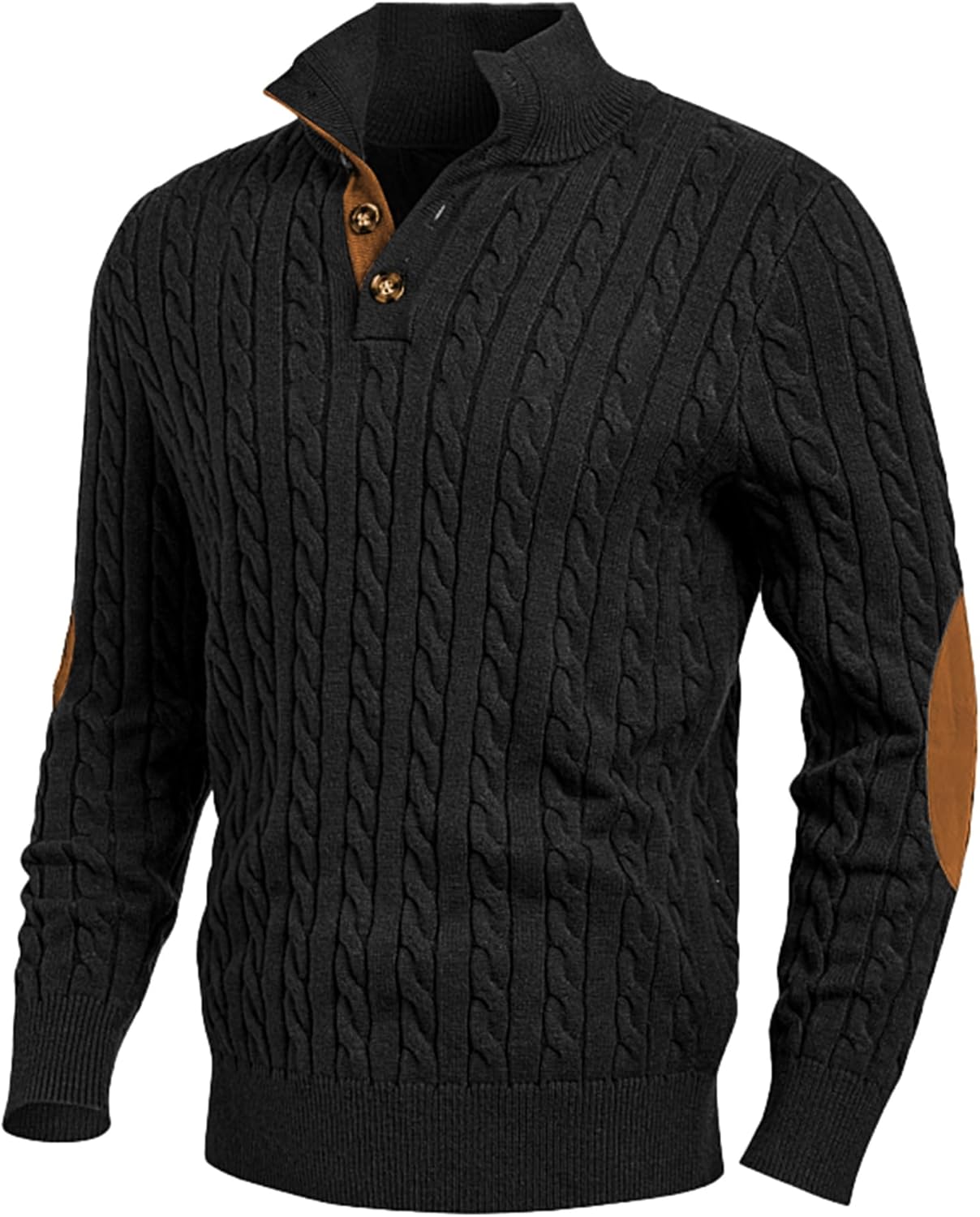 Detalle de JMIERR Men's Cable Knit Pullover Sweater 1️⃣0️⃣0% Cozy