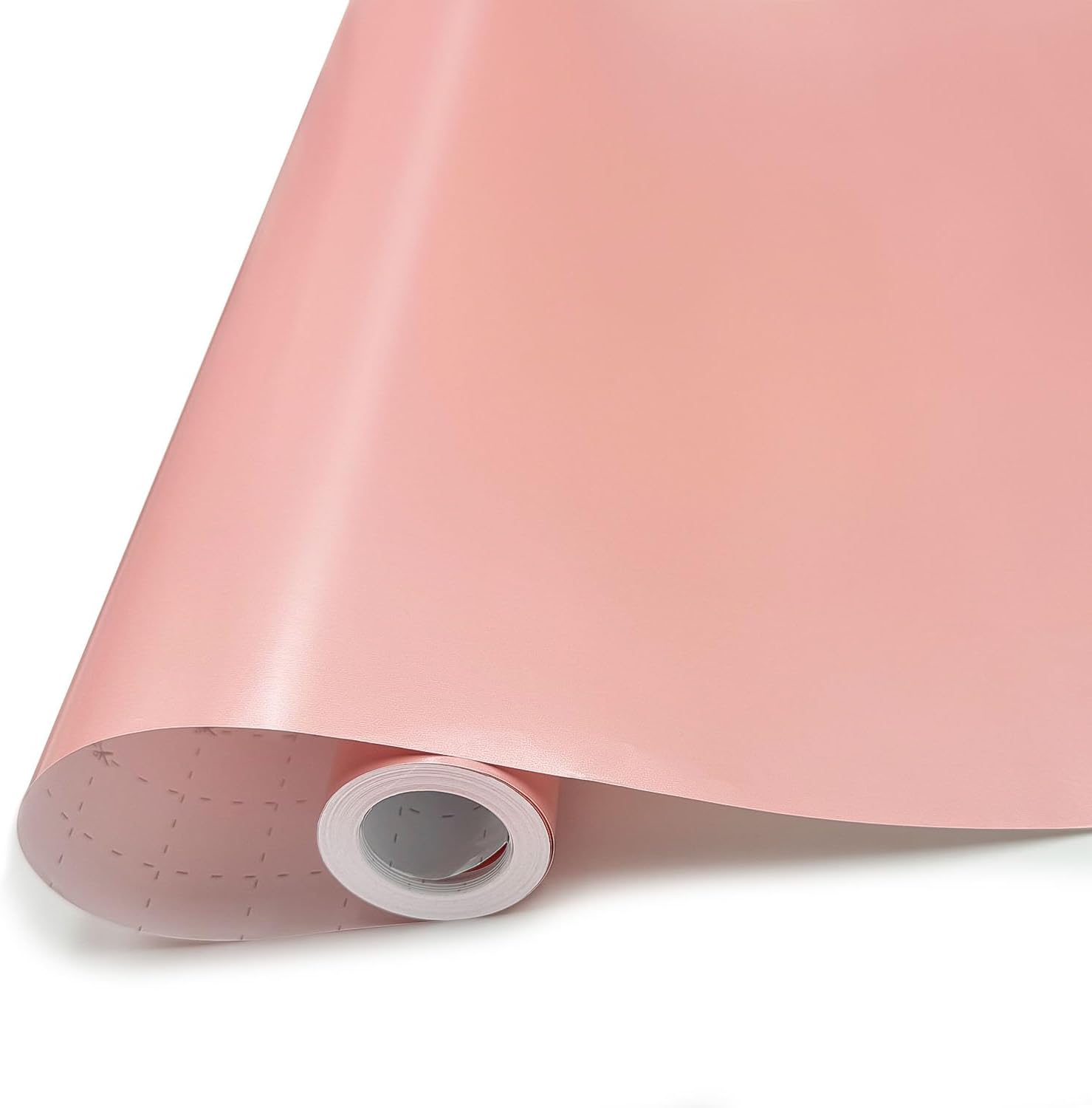 Thumbnail 1 de 43cm x 12m Pink Matte Wrapping Paper Roll – Pearly Lustre, Solid Colour