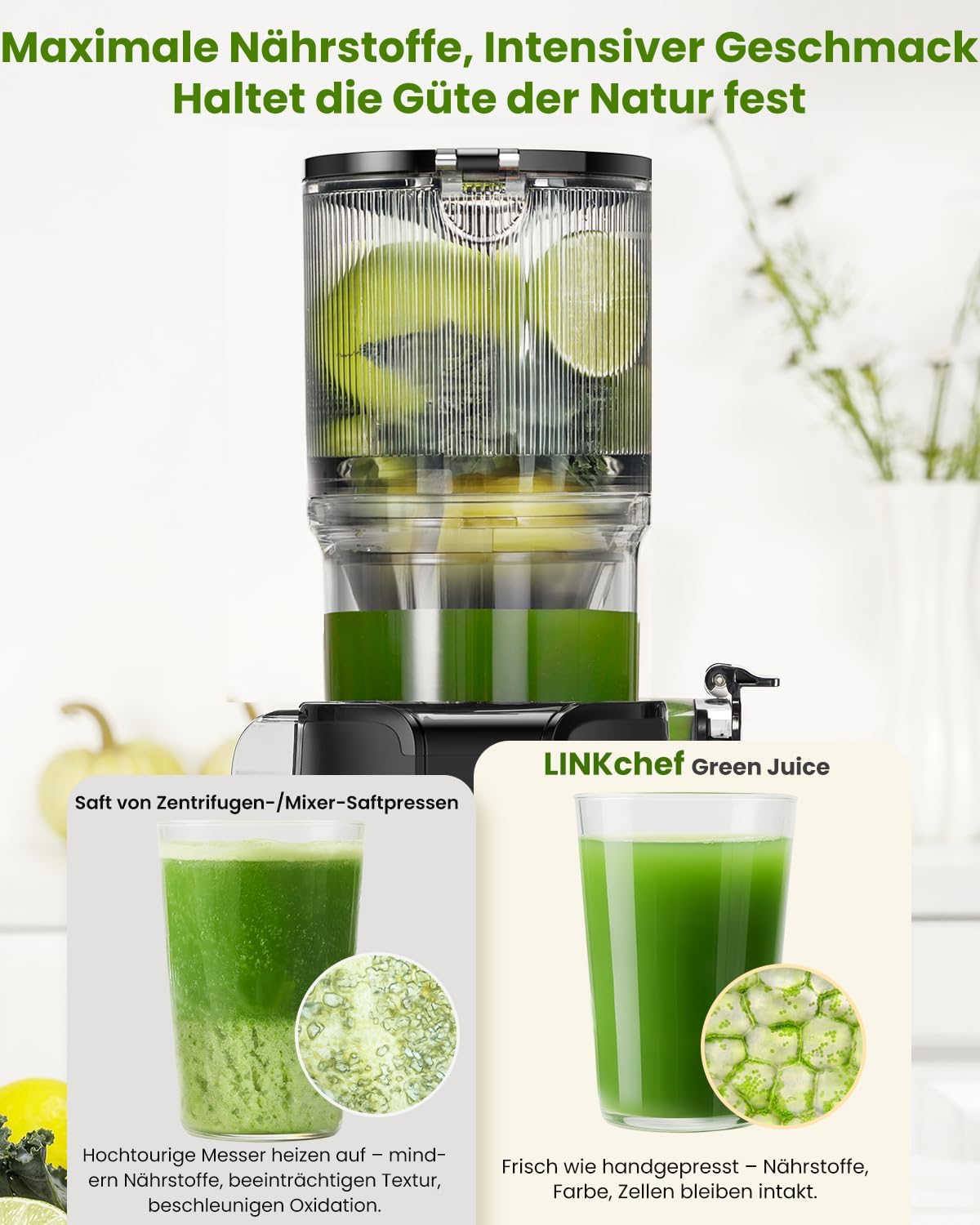 Thumbnail 1 de LINKChef Entsafter Slow Juicer 1,2 L 🍹