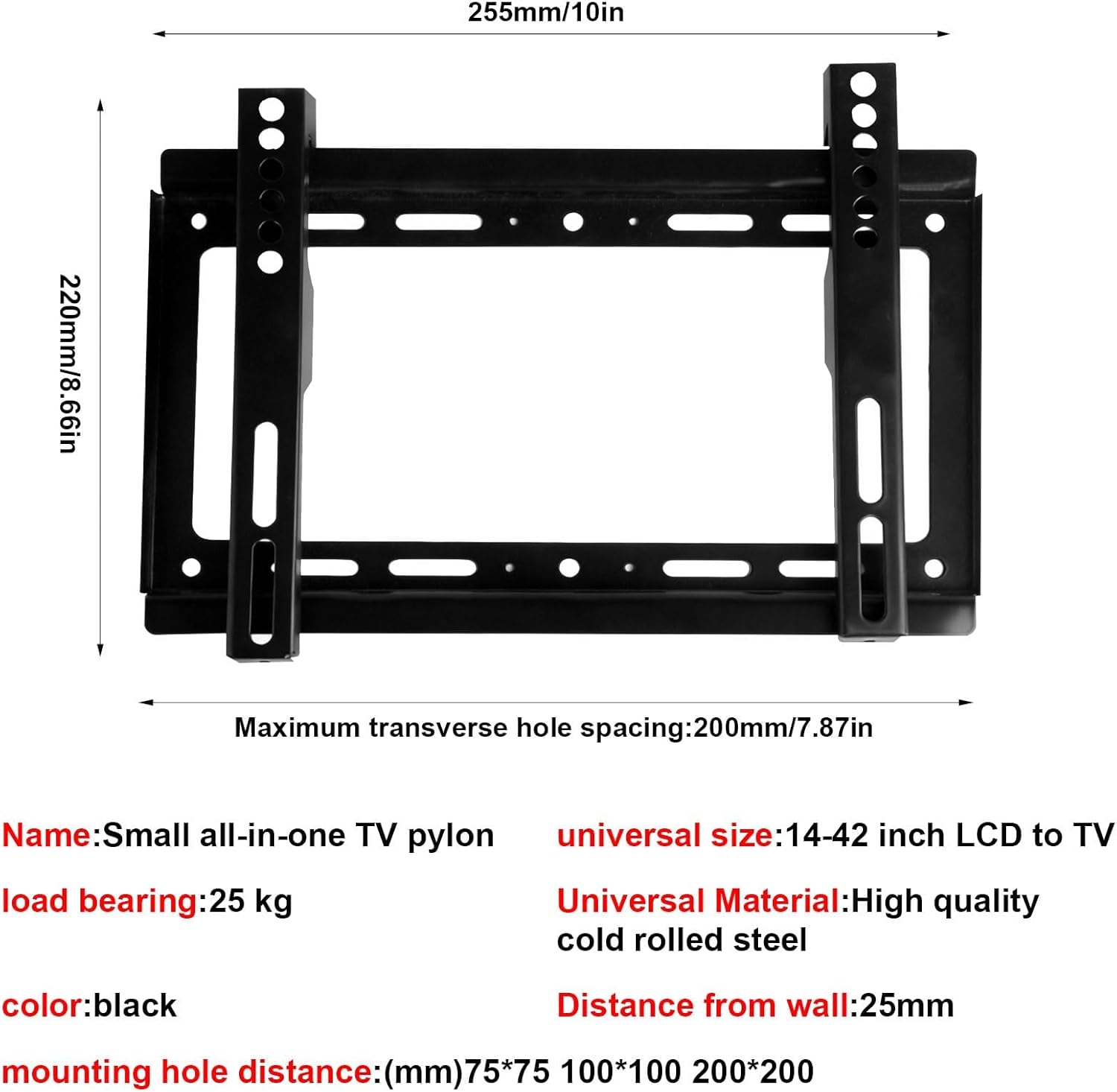 Detalle 2 de 1 SetTV Tilt Wall Bracket for 14–42 Inch TVs