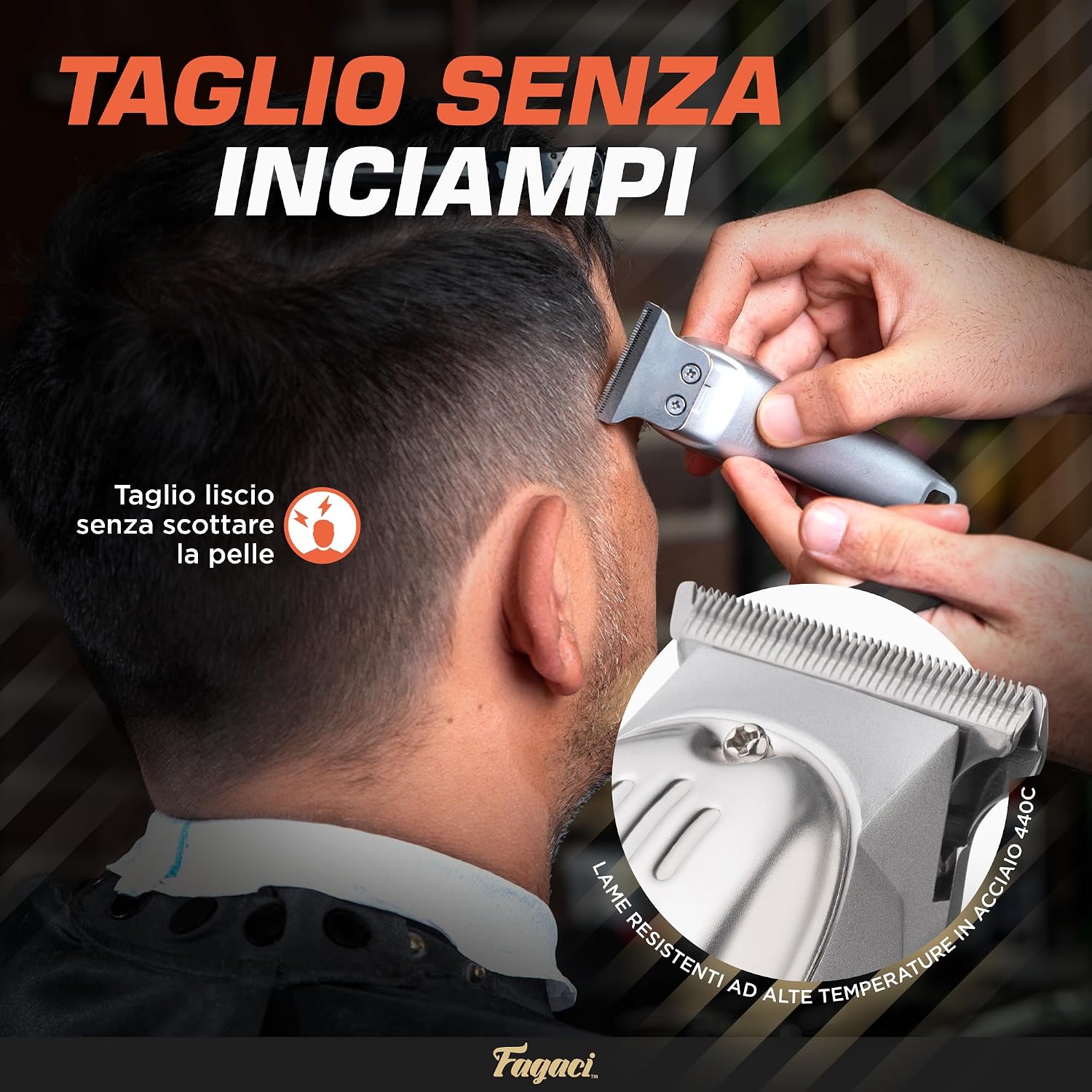 Thumbnail 1 de Fagaci Macchinetta per Capelli Professionale 0 mm – Lama T per Barba e Taglio Preciso