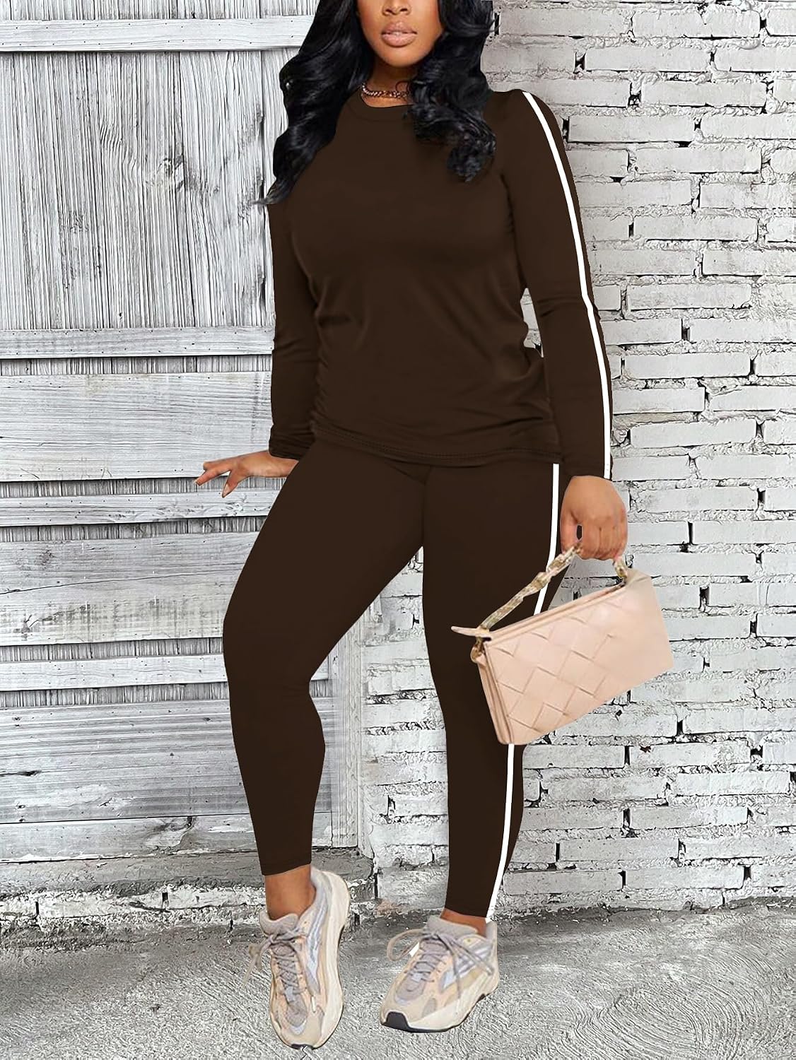 Detalle de BNGPIKLY Women's Two-Piece Set, 95% Polyester