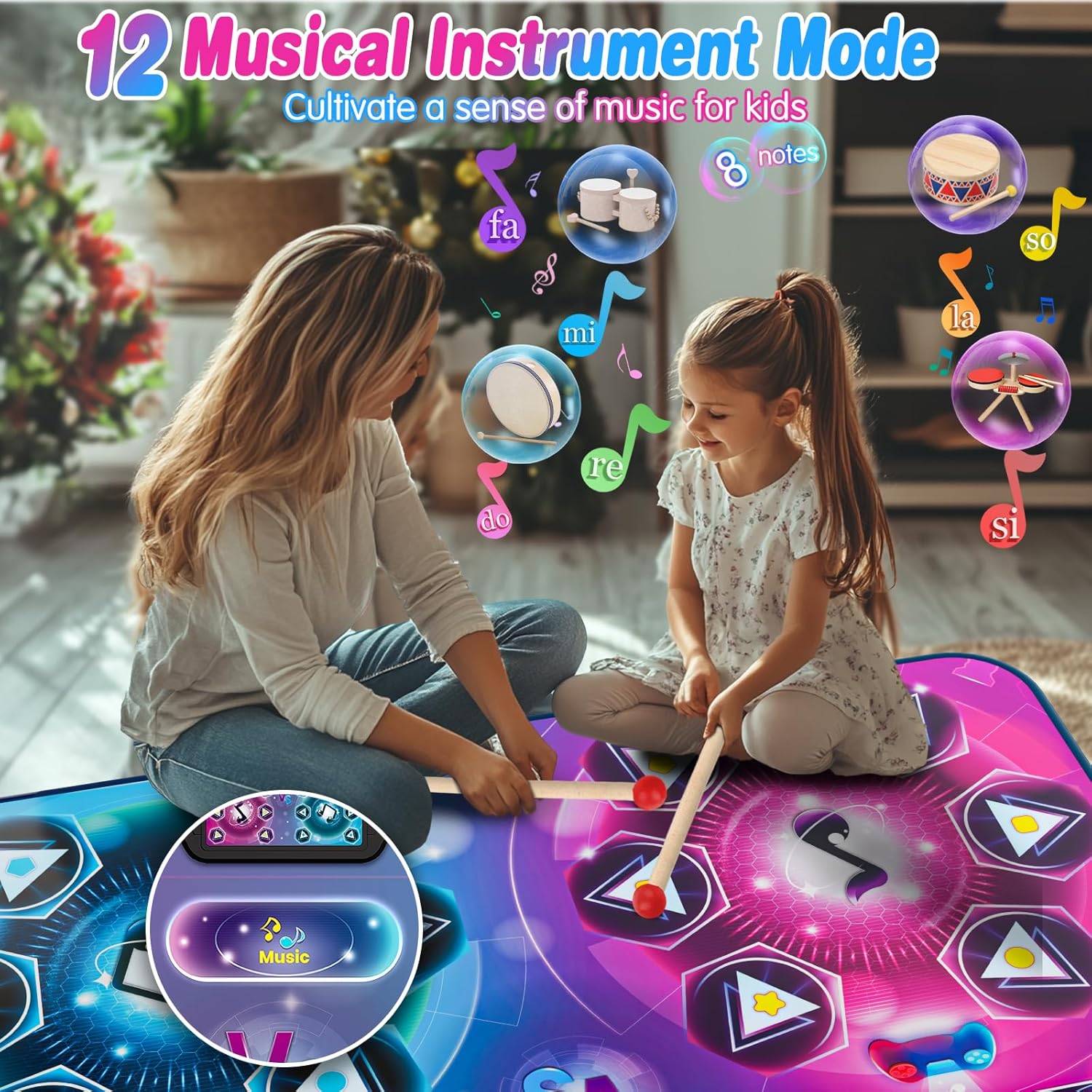 Detalle 1 de maysida Dance Mat 59x38 in 12-Key