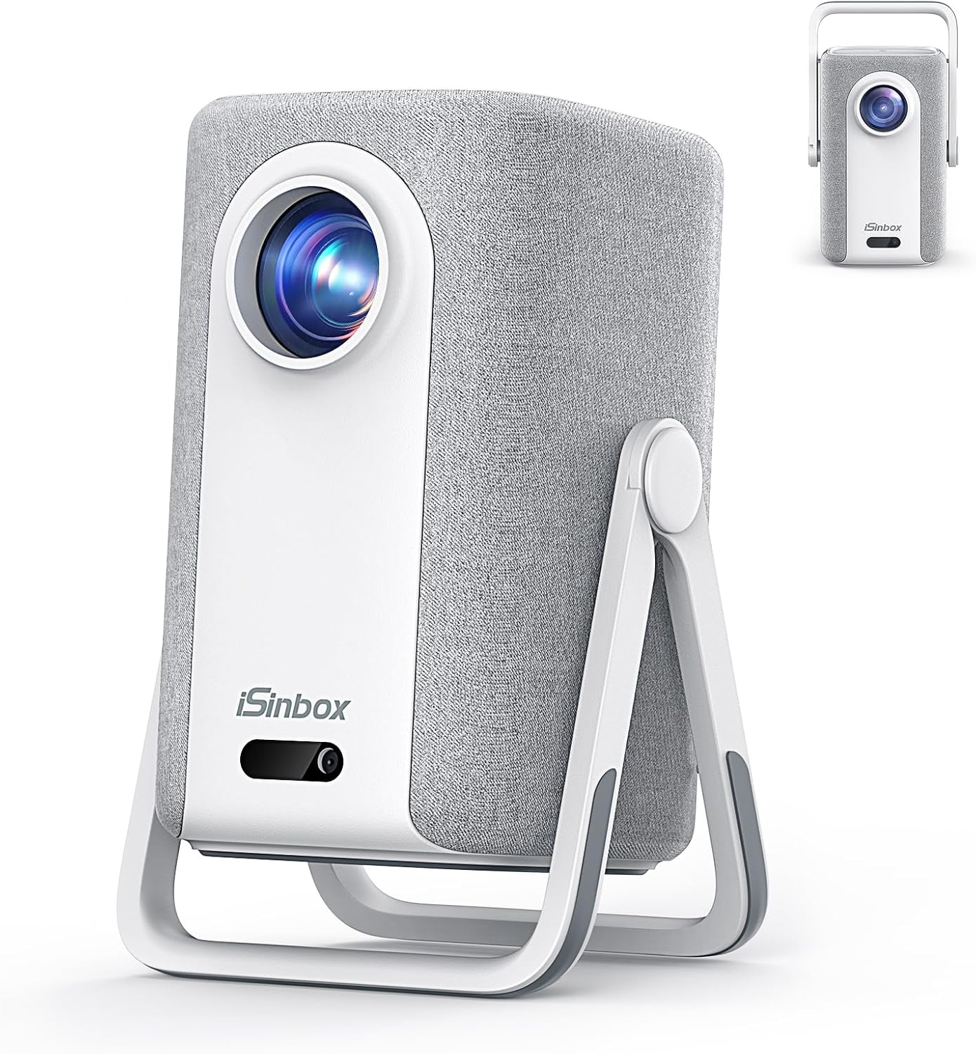 Detalle de iSinbox 4K Smart Outdoor Projector (Short Throw, 1200 ANSI) with WiFi, Bluetooth, and Built-In Apps