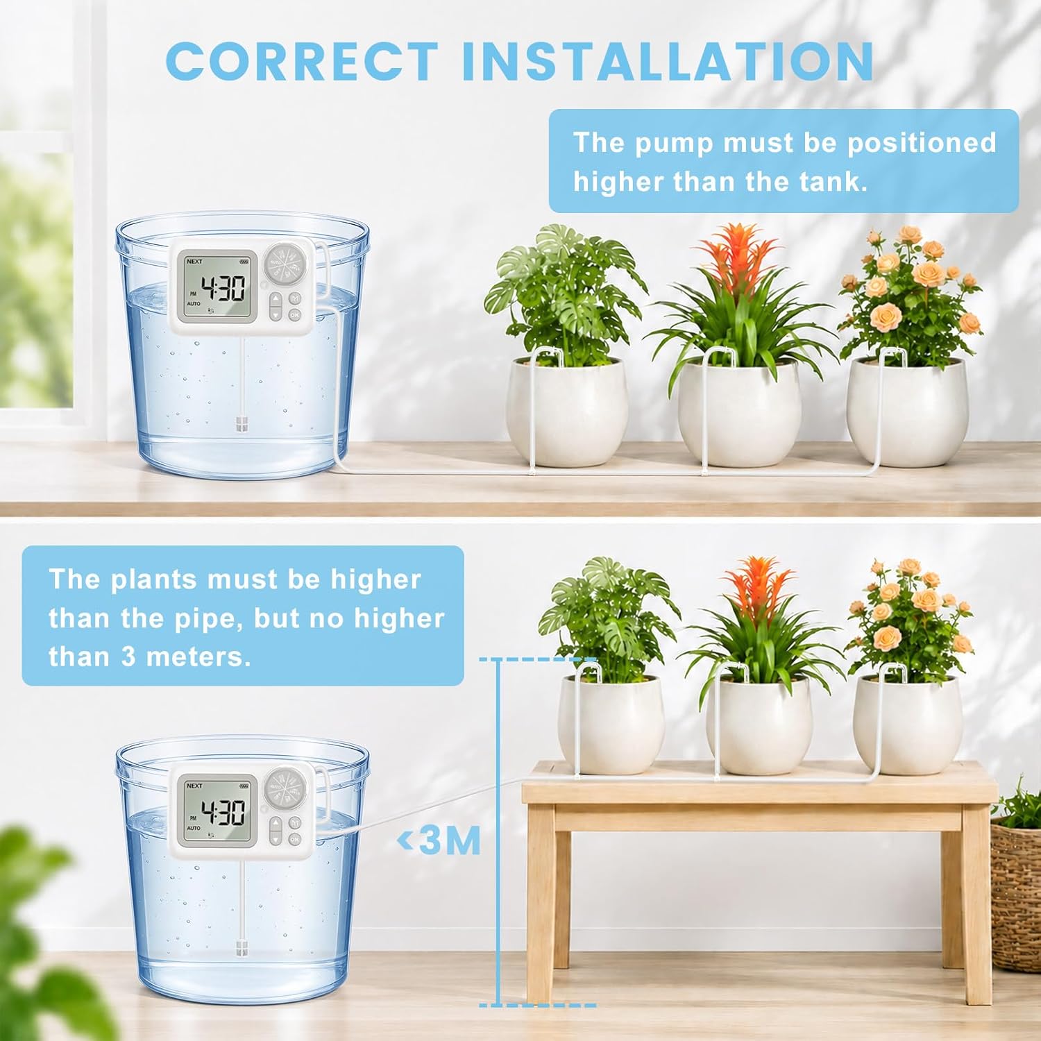 Detalle de Landrip Irrigazione Automatica Vasi: Kit per 15 Piante in Vaso con Controllo LCD