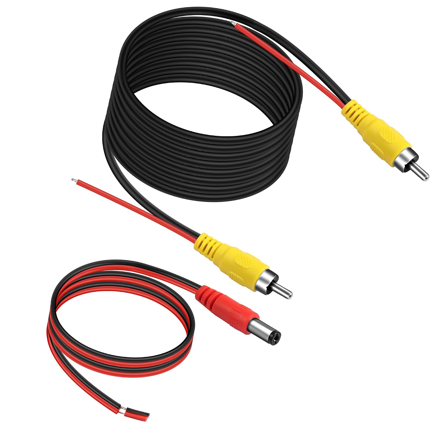 MEIRIYFA Backup Camera RCA Video Cable (6M) – RCA Male to Male with Trigger Wire, Double-Shielded