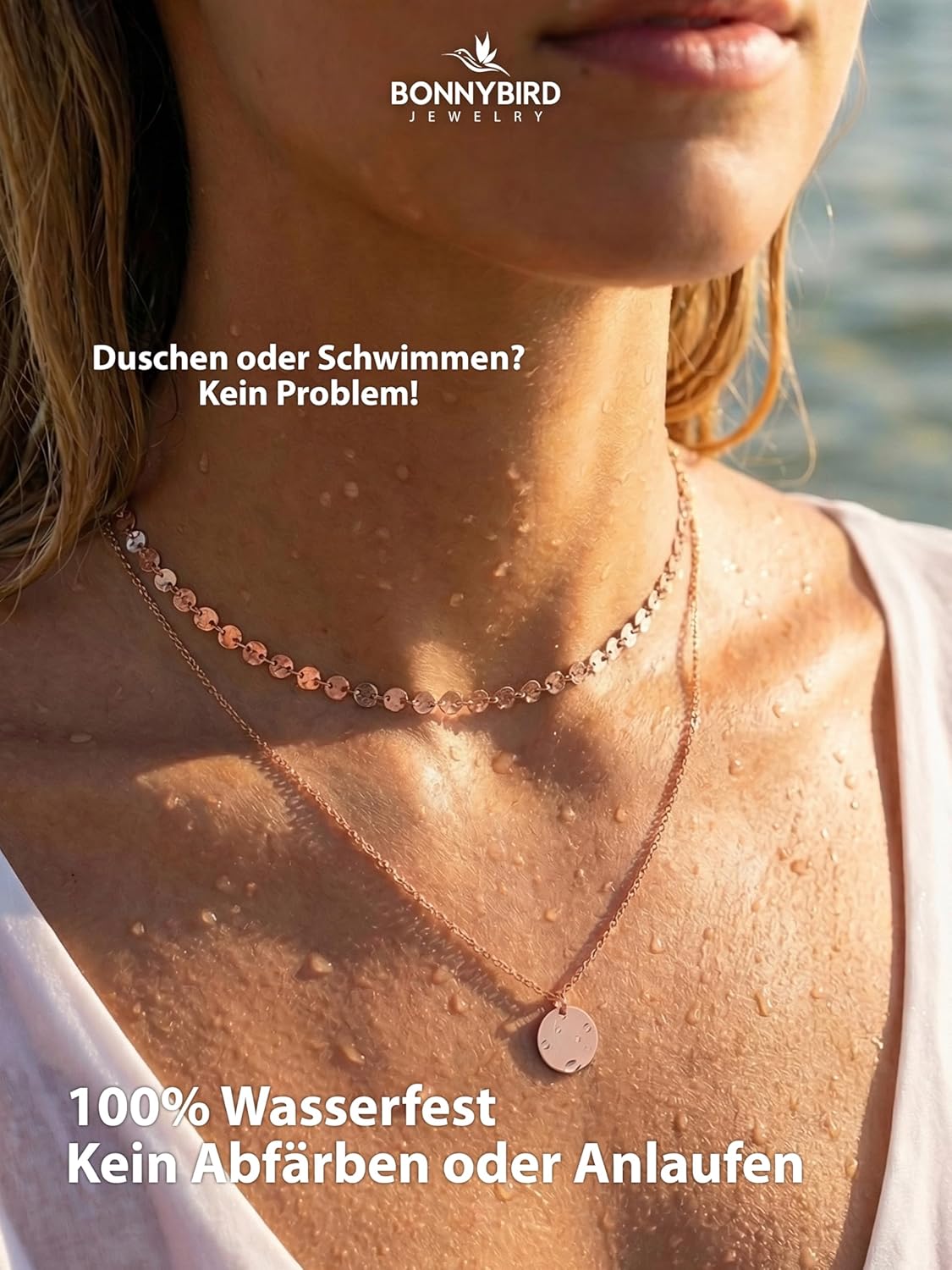Thumbnail 2 de BONNYBIRD® Wasserfeste Edelstahl Boho Halskette – BonnyBoho, nachhaltig und hautfreundlich