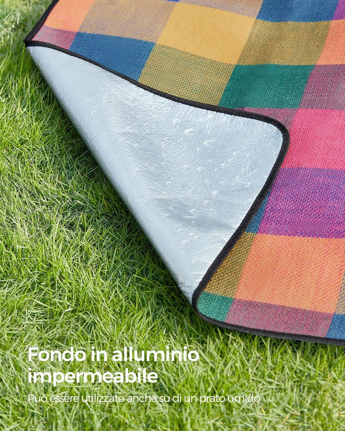 Thumbnail 4 de SONGMICS Coperta da Pic-nic GCM50K: impermeabile, pieghevole e multiuso 195 x 150 cm