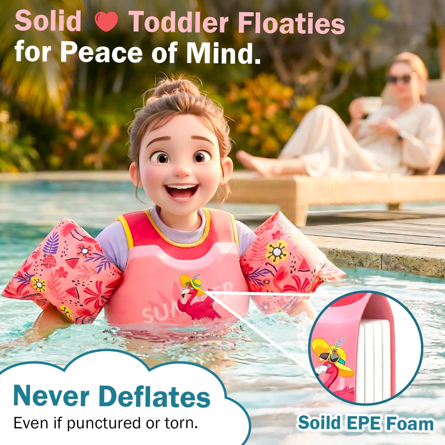 Thumbnail 2 de Dark Lightning USCG-Approved Toddler Swim Vest (Ages 2–7) with Arm Floaties