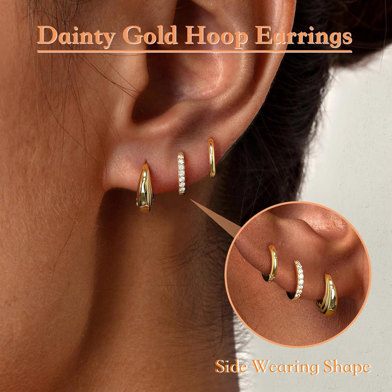 Thumbnail 6 de Poxtex Huggie Hoop Earrings 8mm