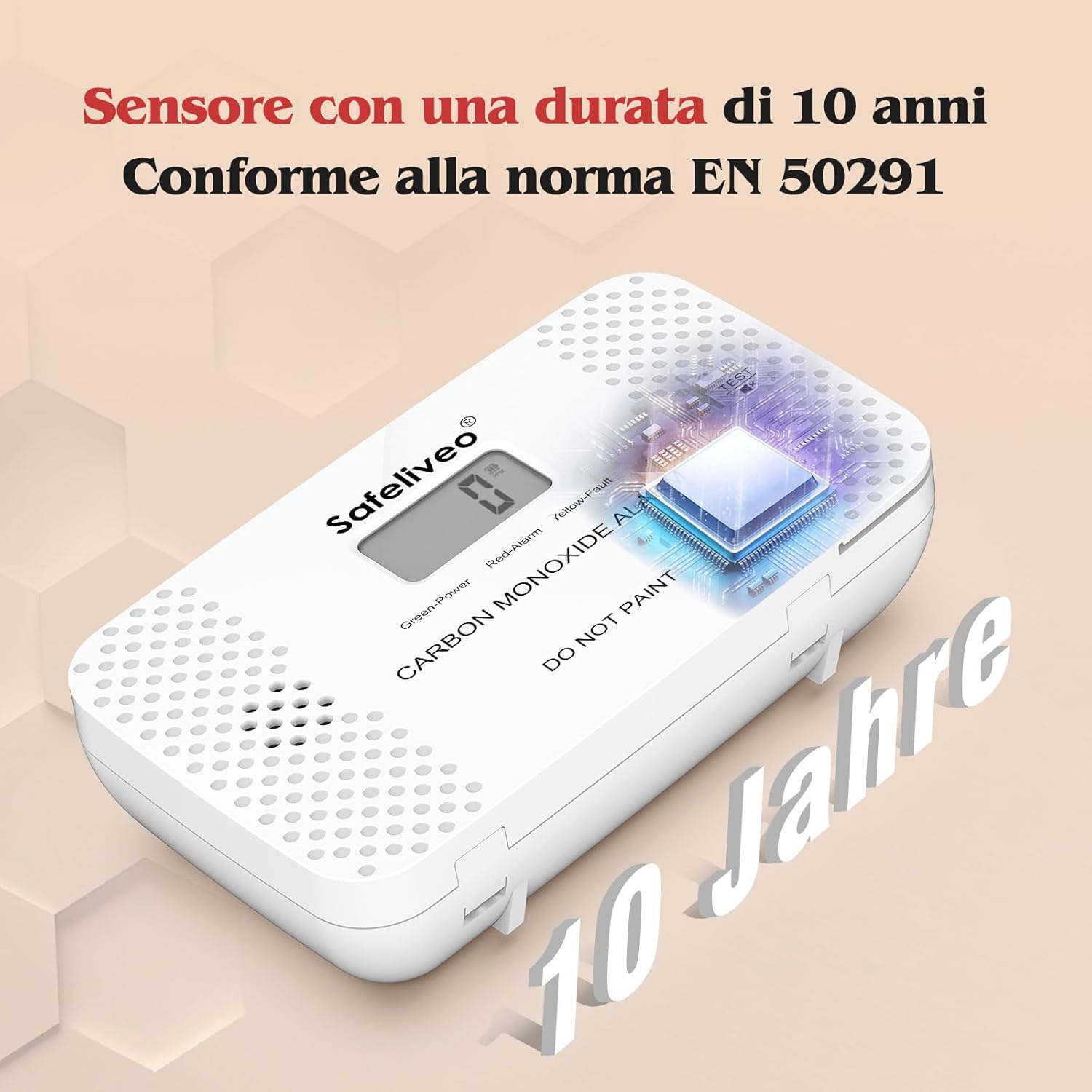 Thumbnail 1 de Rilevatore monossido di carbonio Safeliveo EN 50291