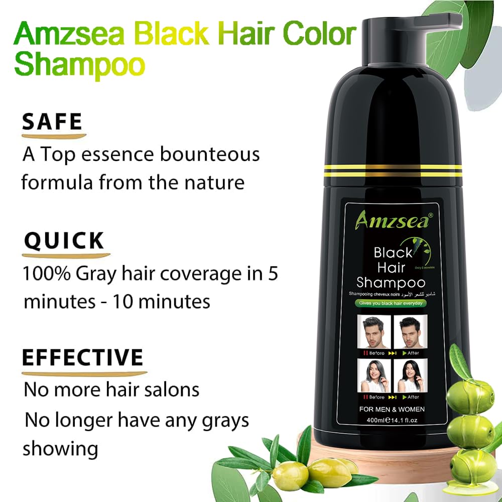 Detalle 2 de Instant Black Hair Shampoo Haarfärbeshampoo 30 Tage