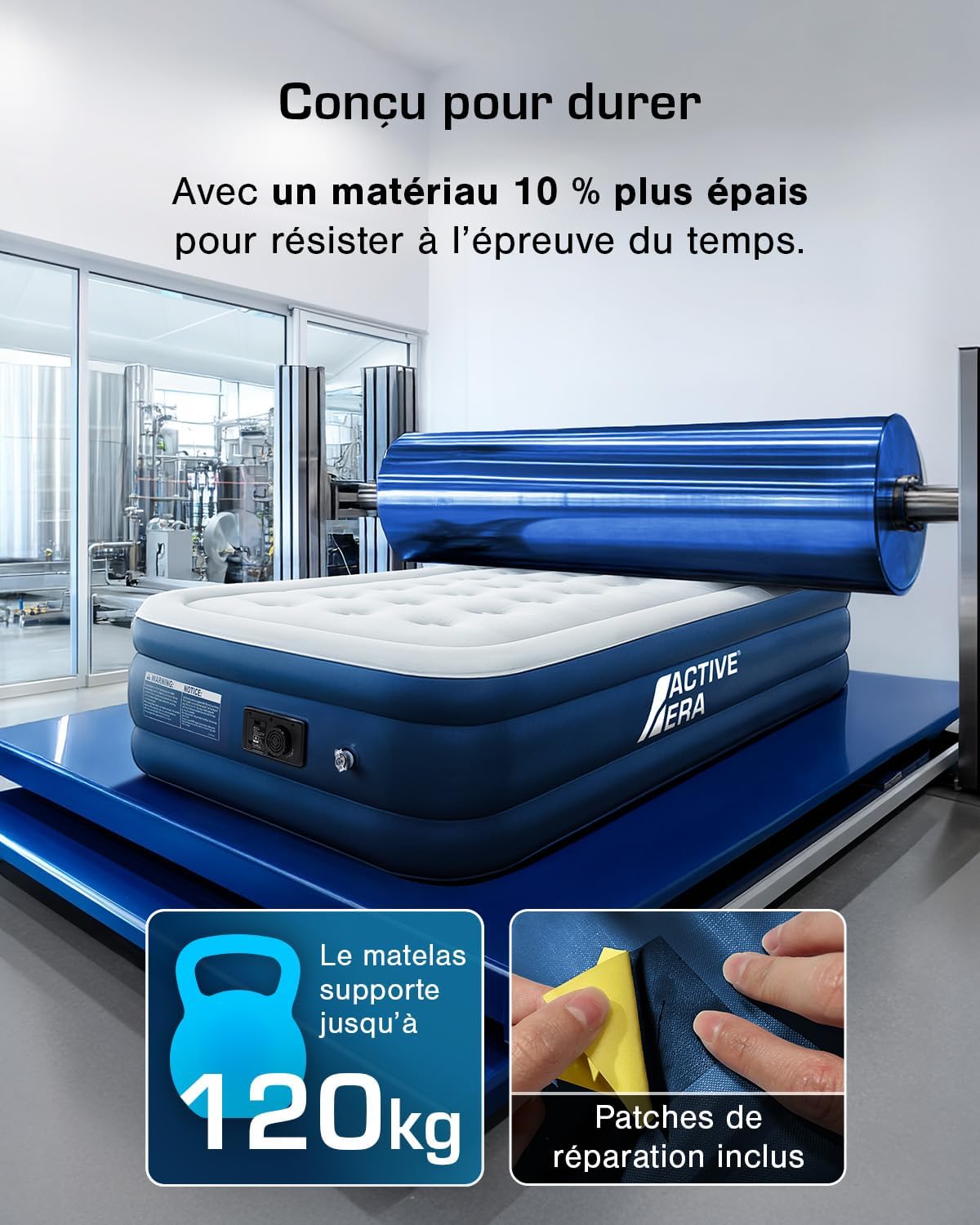 Thumbnail 5 de Active Era Matelas gonflable 1 place 99×188×36,5 cm – Confort Max avec pompe électrique intégrée