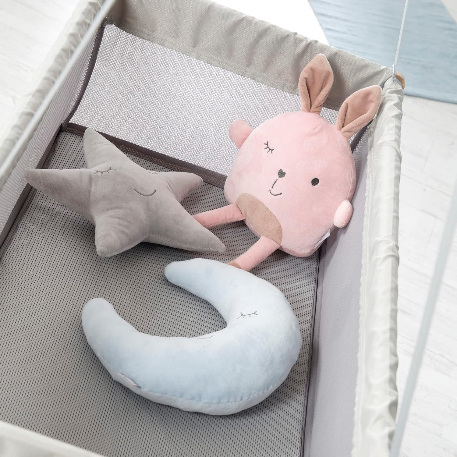 Detalle de roba Hängebettchen 'Safe Asleep' 90 x 45 cm – atmungsaktives Babyhängebett mit Mesh-Seiten