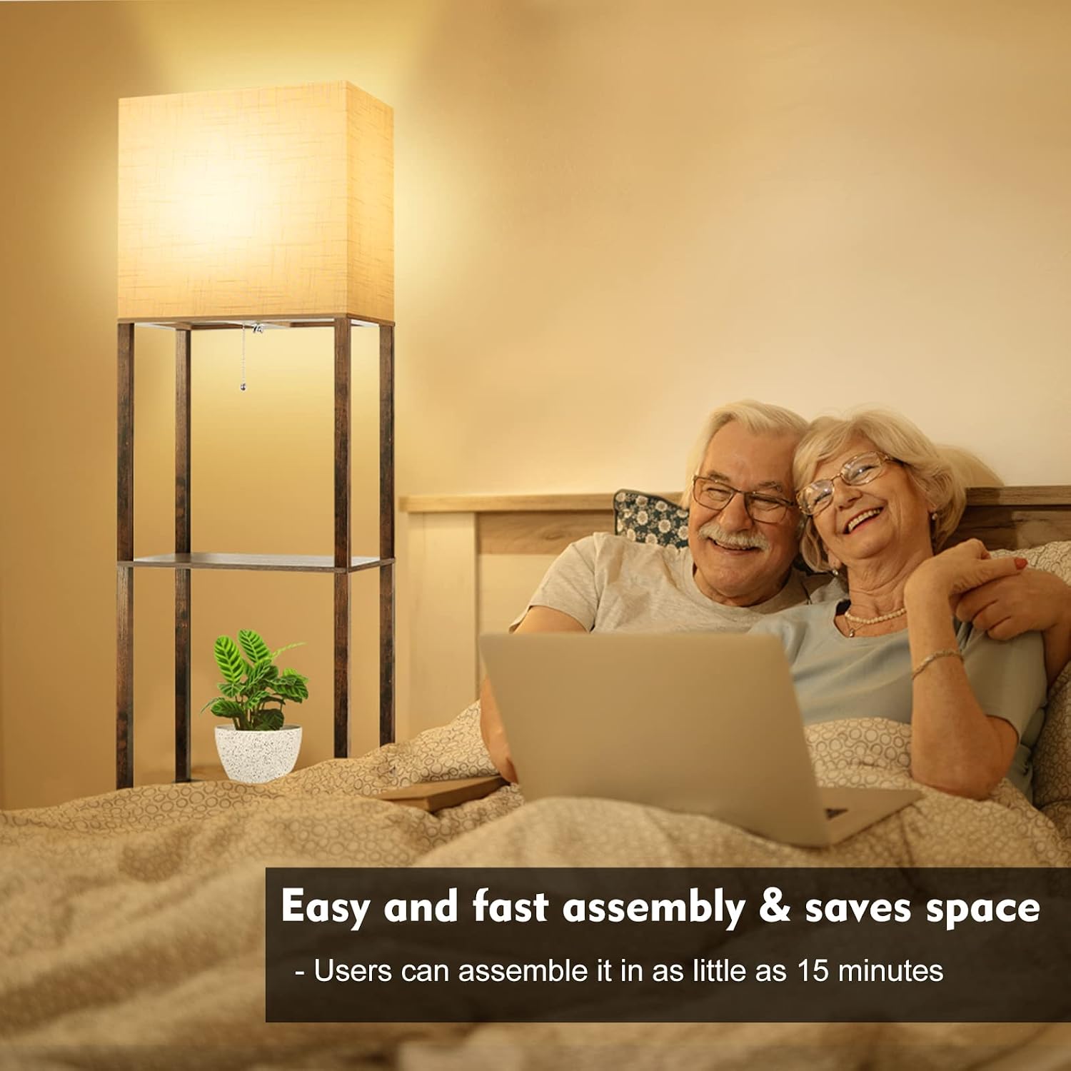 Thumbnail 6 de RUNTOP Plus Floor Lamp with Shelves, 15W 3-Color LED and Memory Function