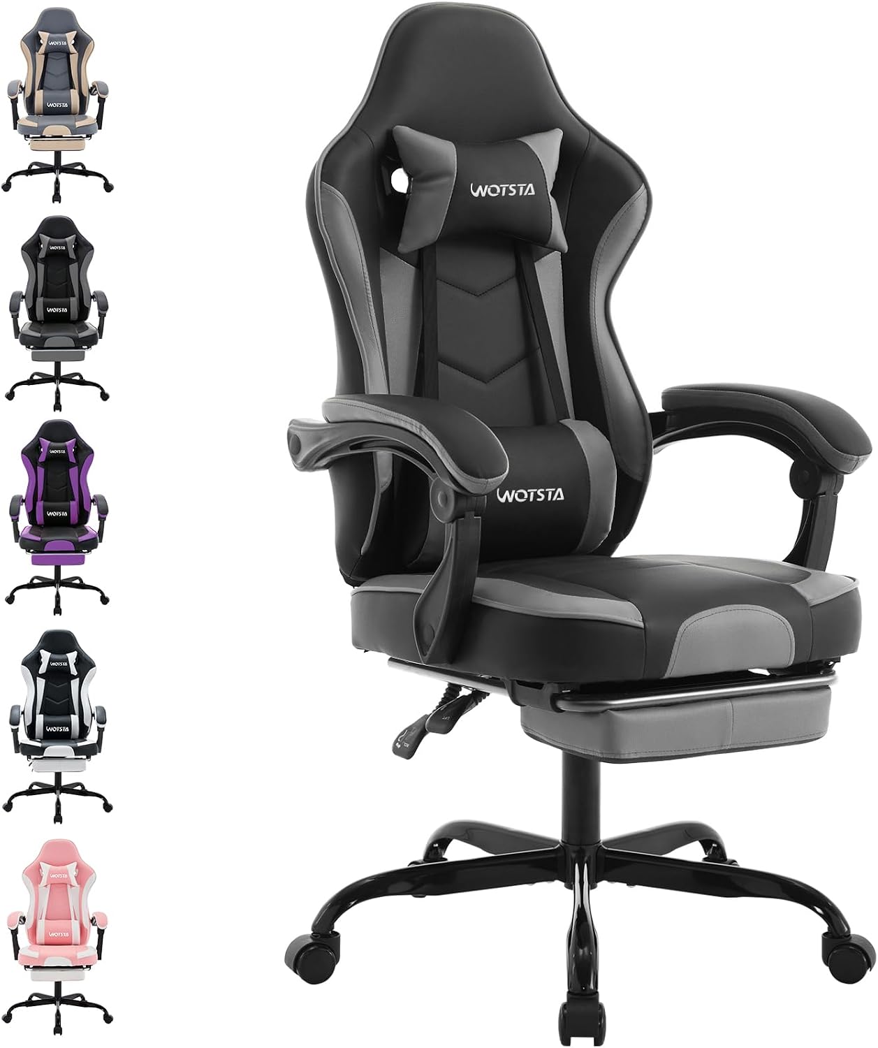 Detalle de WOTSTA Gaming Chair Ergonomischer Stuhl 136 kg