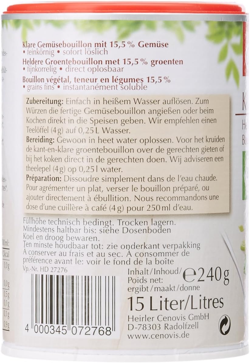 Thumbnail 1 de Cenovis Bouillon Végétal Bio 240 g