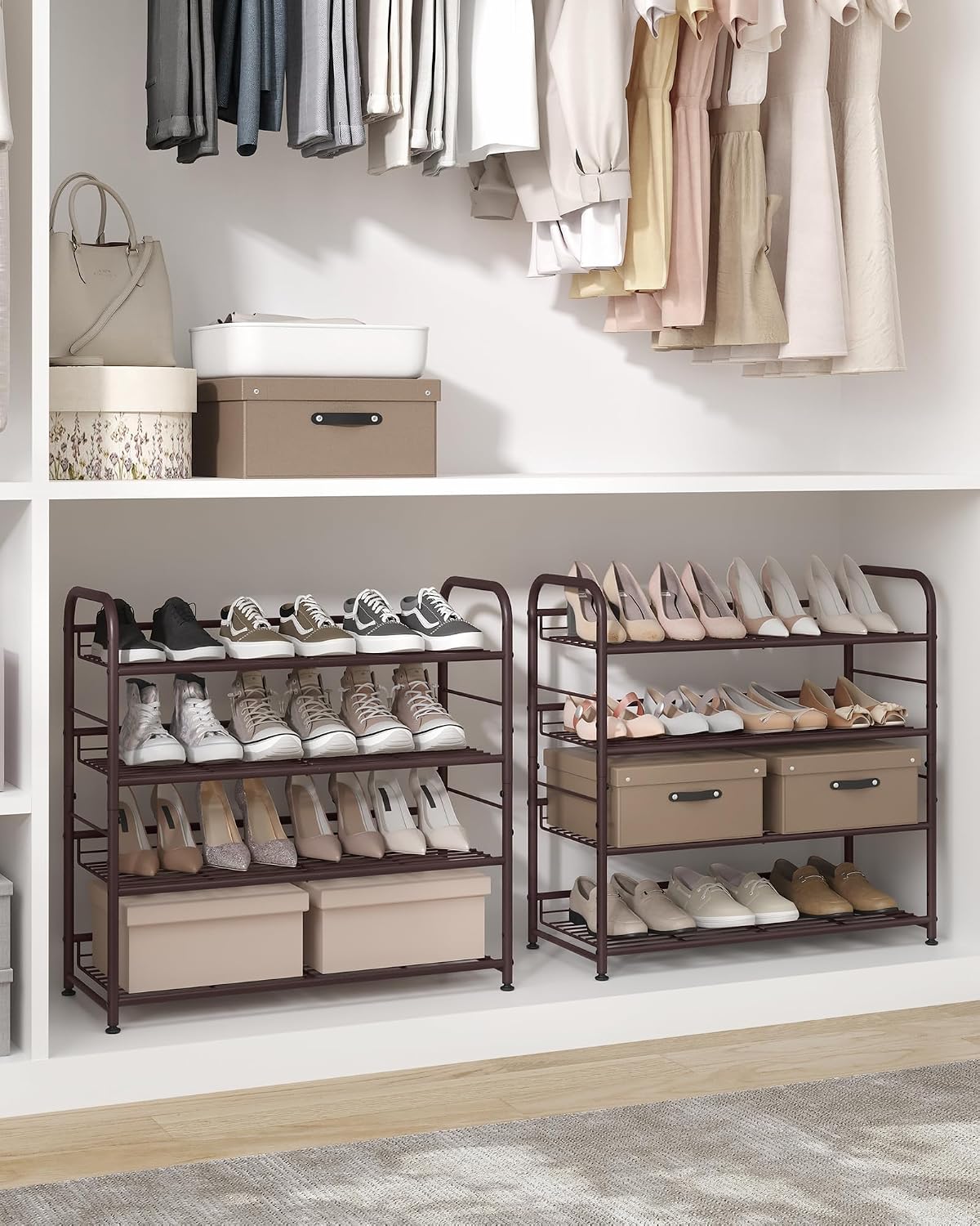 Detalle 2 de SONGMICS 4-Tier Metal Shoe Rack