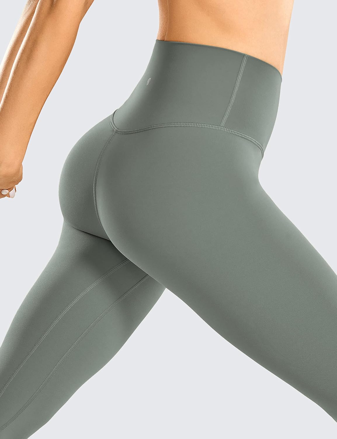 Detalle de Leggings sportivi CRZ YOGA da donna a vita alta, opachi, per fitness e yoga (64/71 cm)