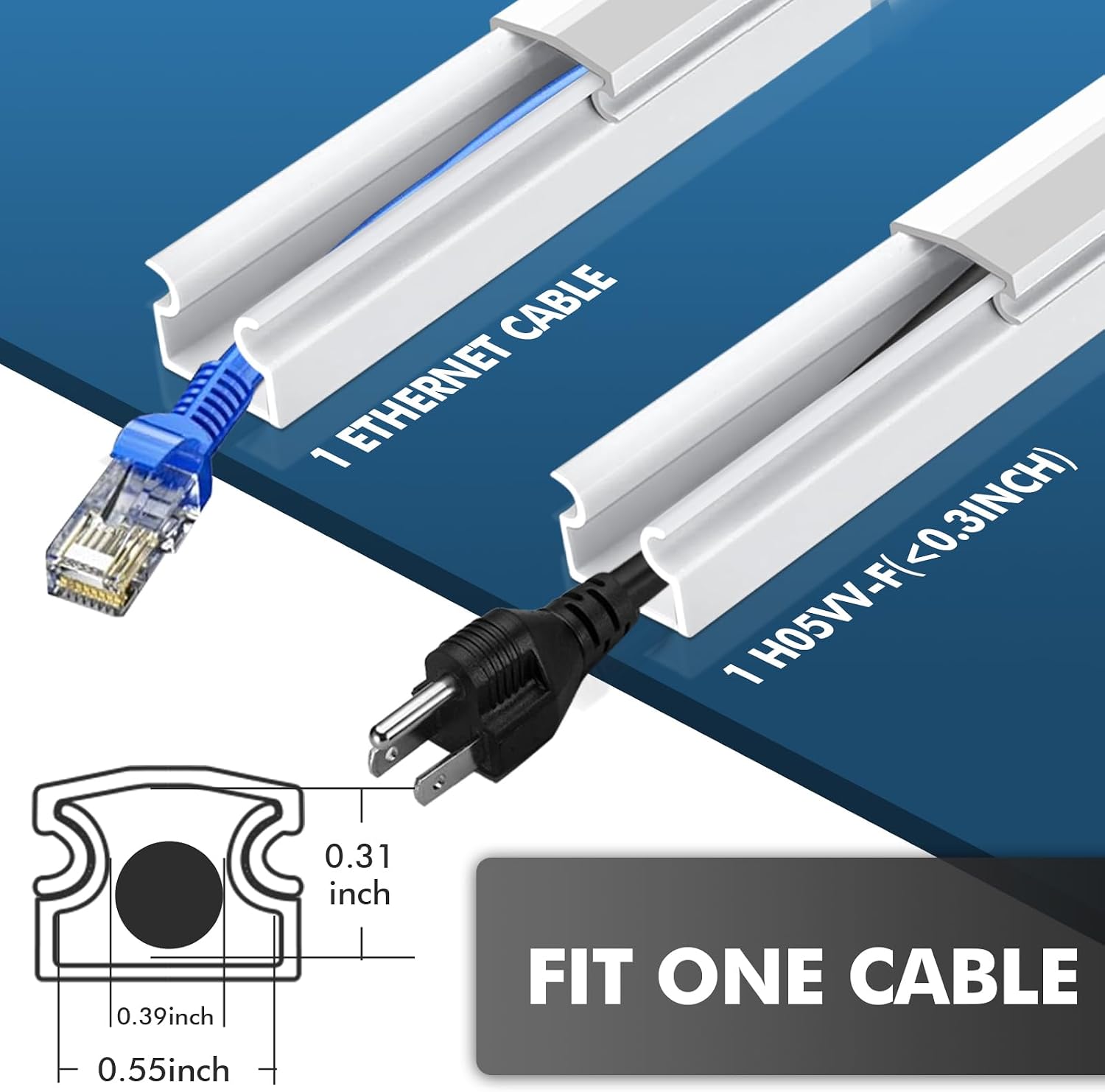 Thumbnail 1 de shinfly 15mm x 9mm cable trunking kit 0.4m (6-pack)