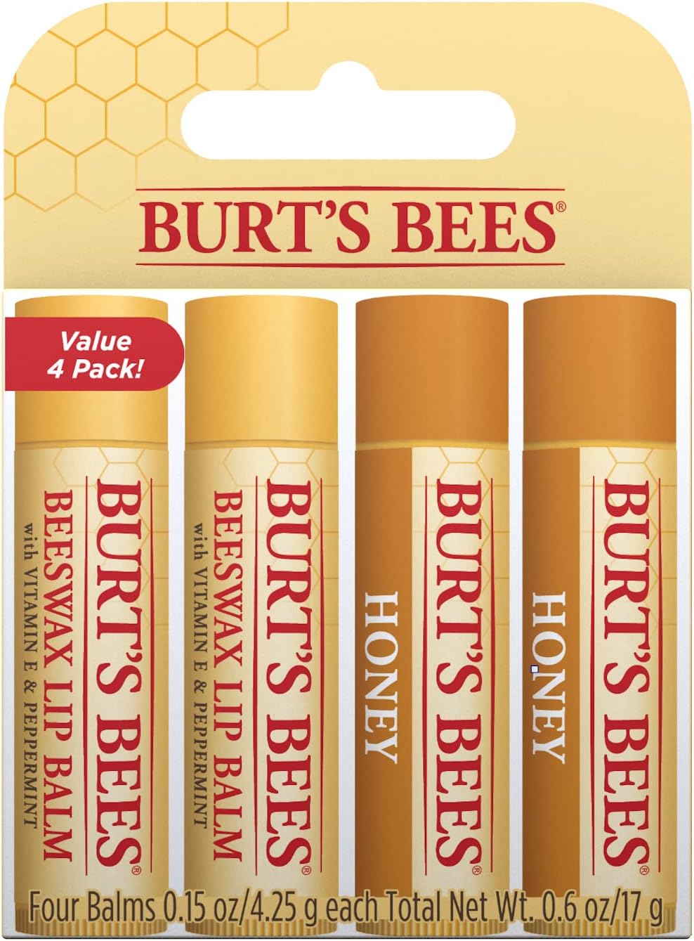 Detalle de Burt's Bees Baume à Lèvres Original – 100% naturel, menthe et miel, 17 g