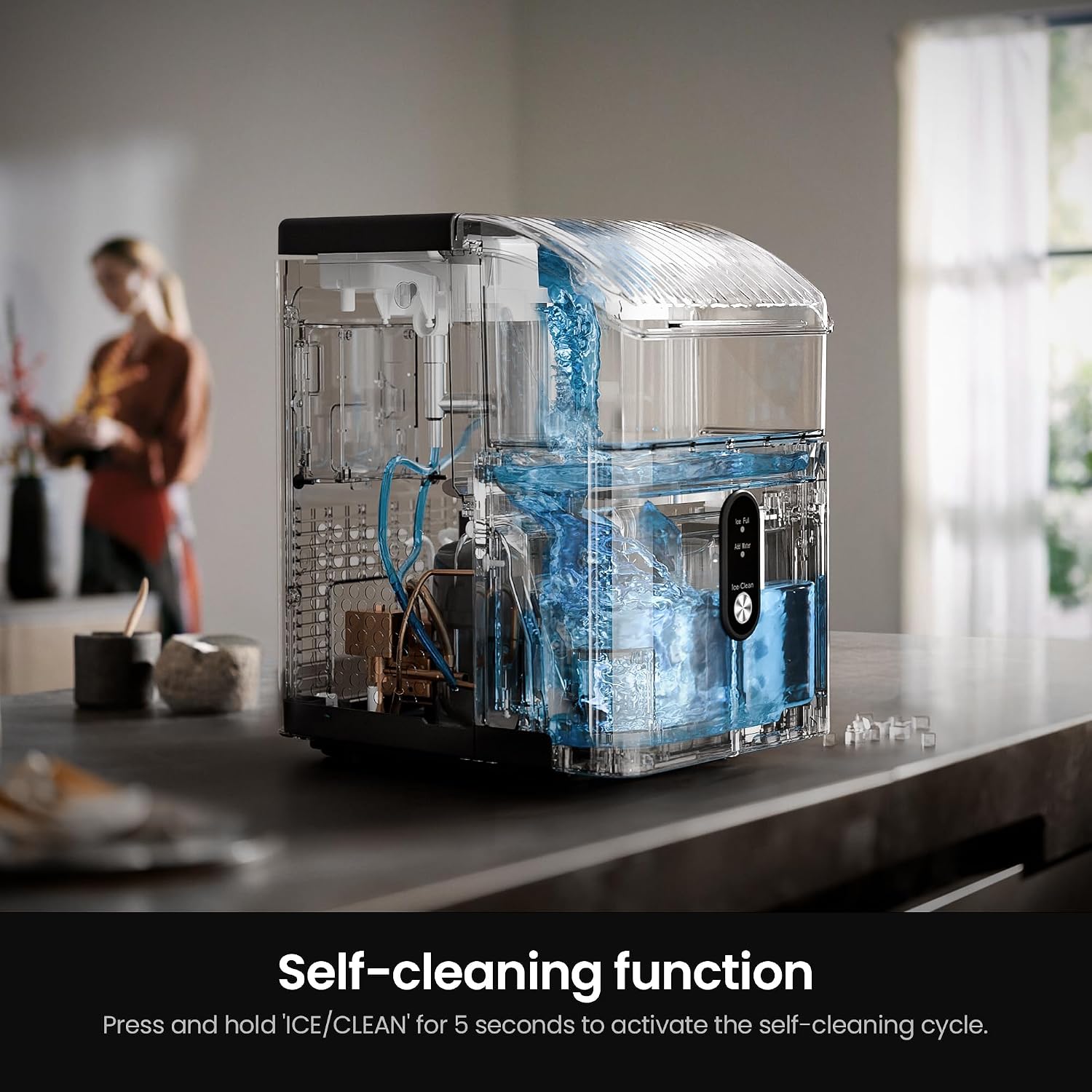 Detalle 2 de Kismile Nugget Ice Maker Stainless Steel