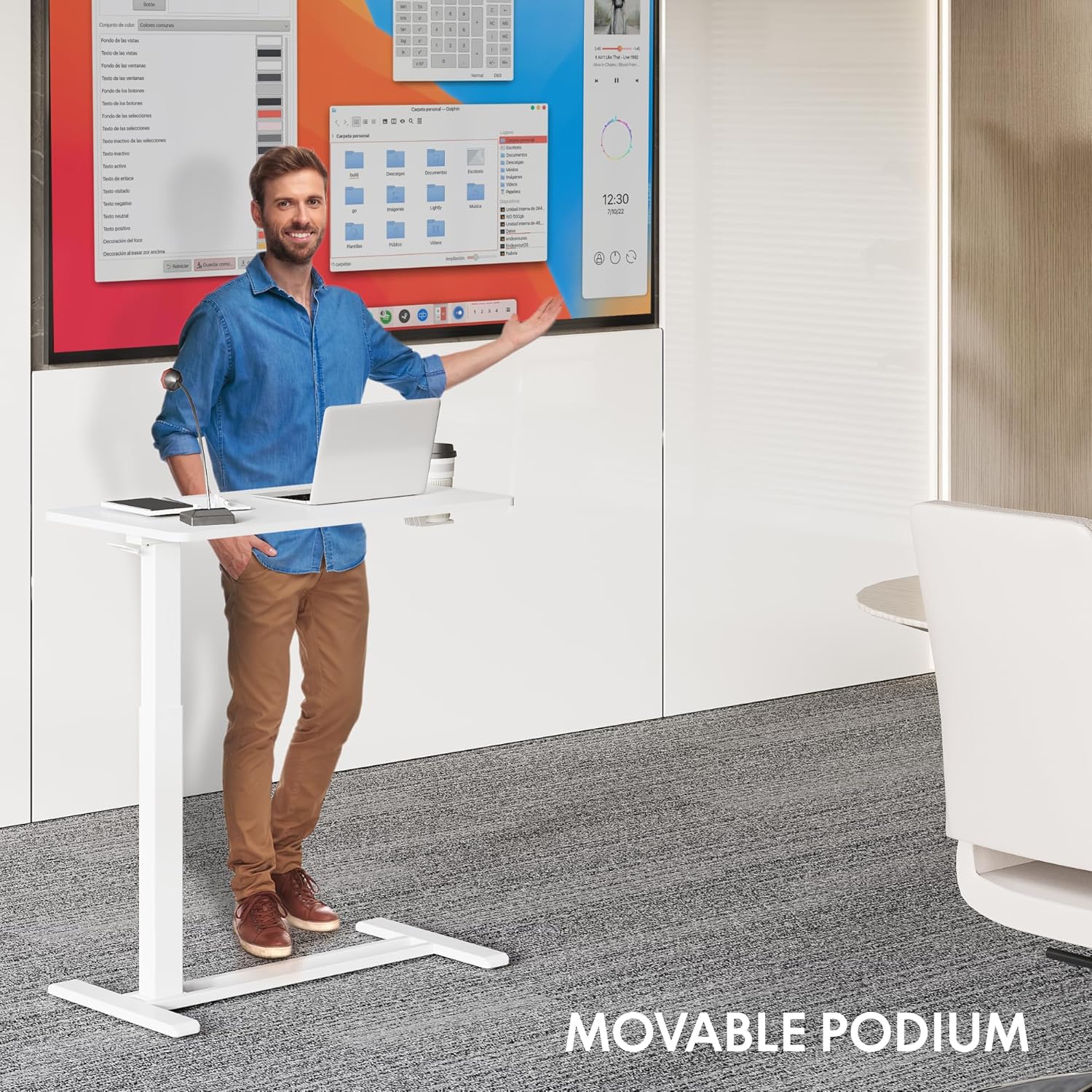 Thumbnail 1 de FLEXISPOT H7 Adjustable Overbed Table with Pneumatic Lift