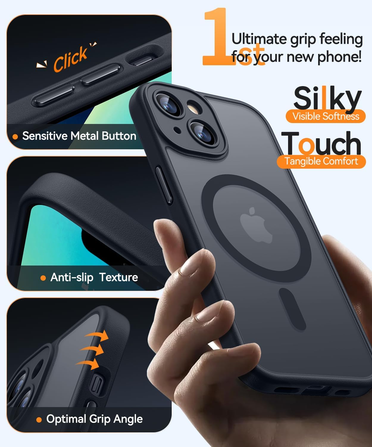 Thumbnail 5 de CANSHN Cover Magnetica per iPhone 13 (6,1 Pollici) – Protezione completa della fotocamera, compatibile MagSafe, coating opaco