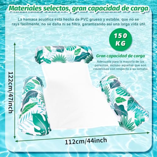 Thumbnail 2 de Alintor Colchoneta Piscina 4 en 1 (2 piezas): hamacas inflables, flotadores y silla deportiva para verano