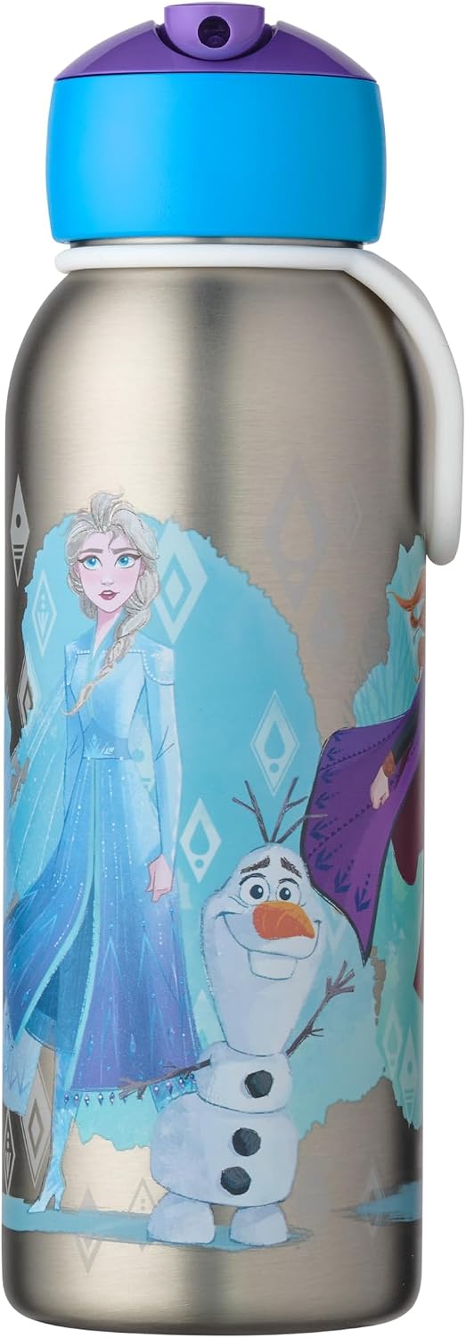 Detalle de Mepal Flip-up Campus: 350 ml isolierte Edelstahl-Trinkflasche für Kinder – Frozen 2