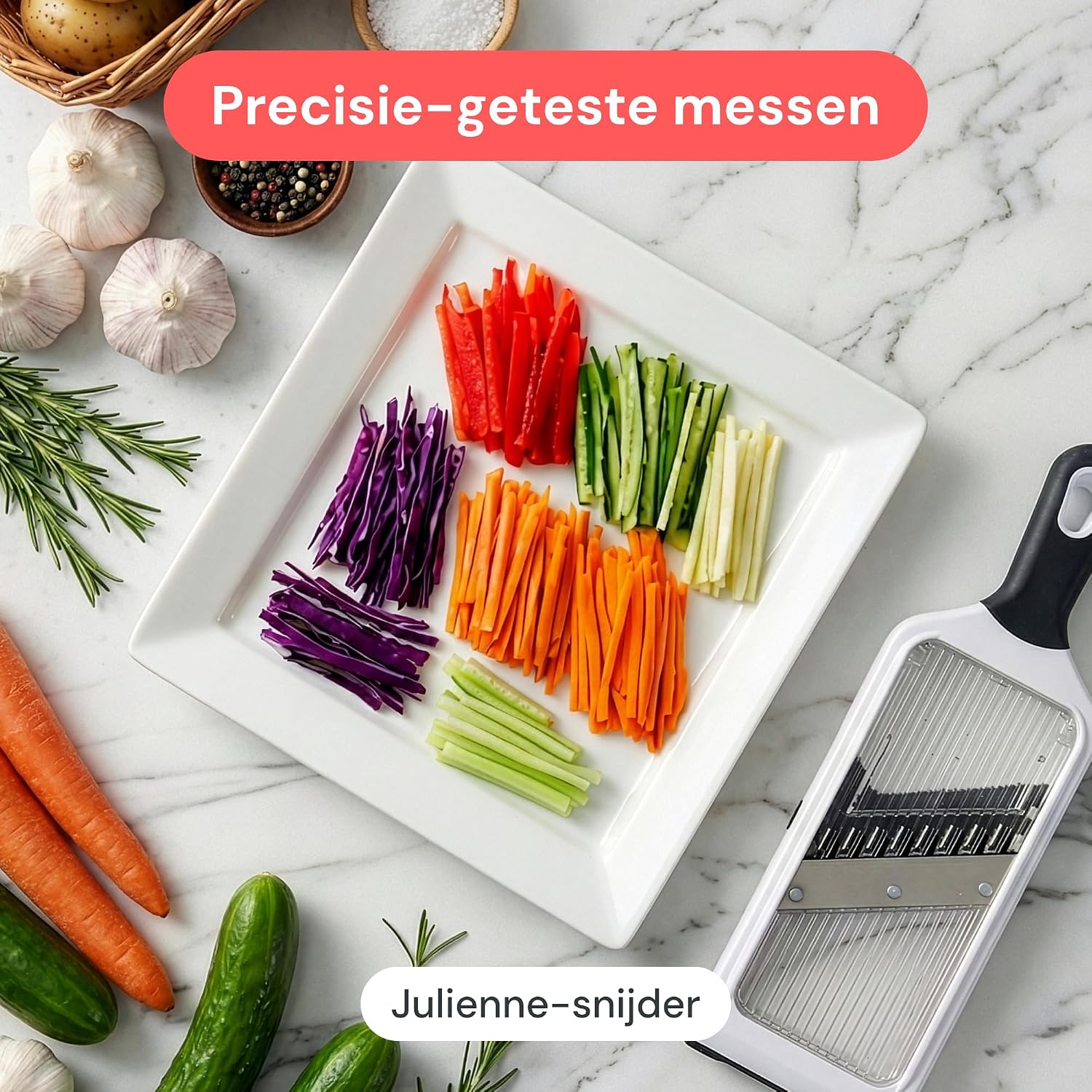 Detalle de Fullstar FUL-FGS-H002-01-AA1US mandoline en juliennesnijder 2-in-1