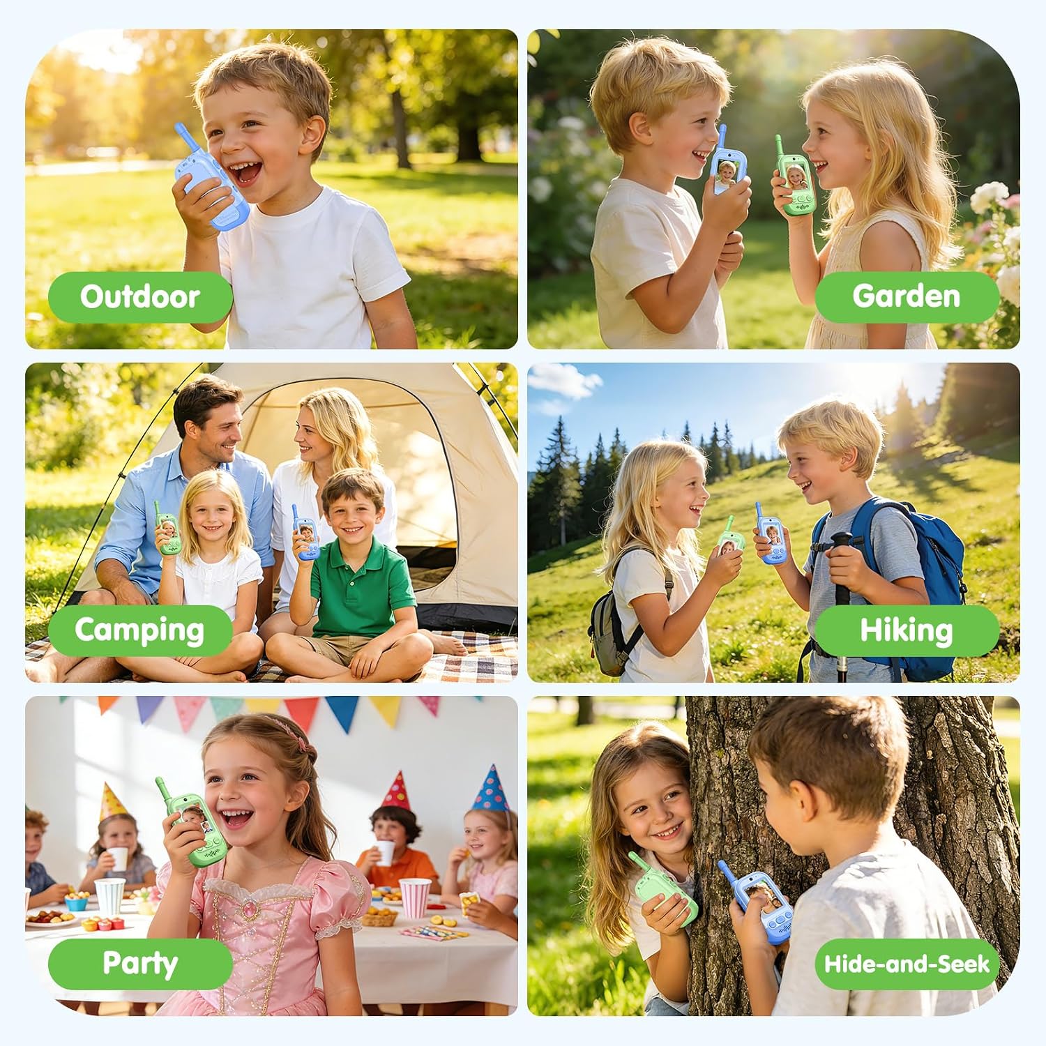Thumbnail 5 de Gofunly Video Walkie Talkie – 2er Set mit Kamera & Bildschirm für Kinder (Grün/Blau)