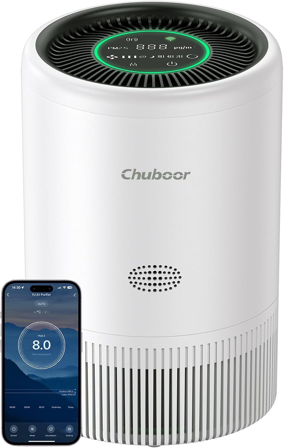Detalle de Chuboor PJ08 Smart Air Purifier for Bedroom and Home