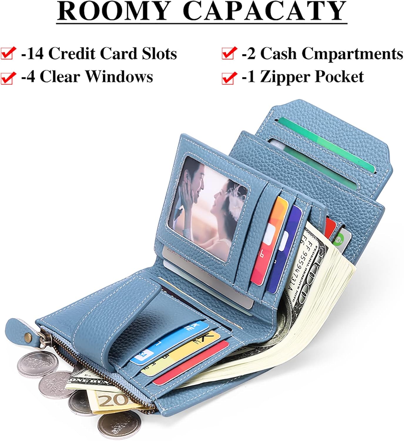 Thumbnail 4 de SENDEFN RFID Blocking Leather Wallet