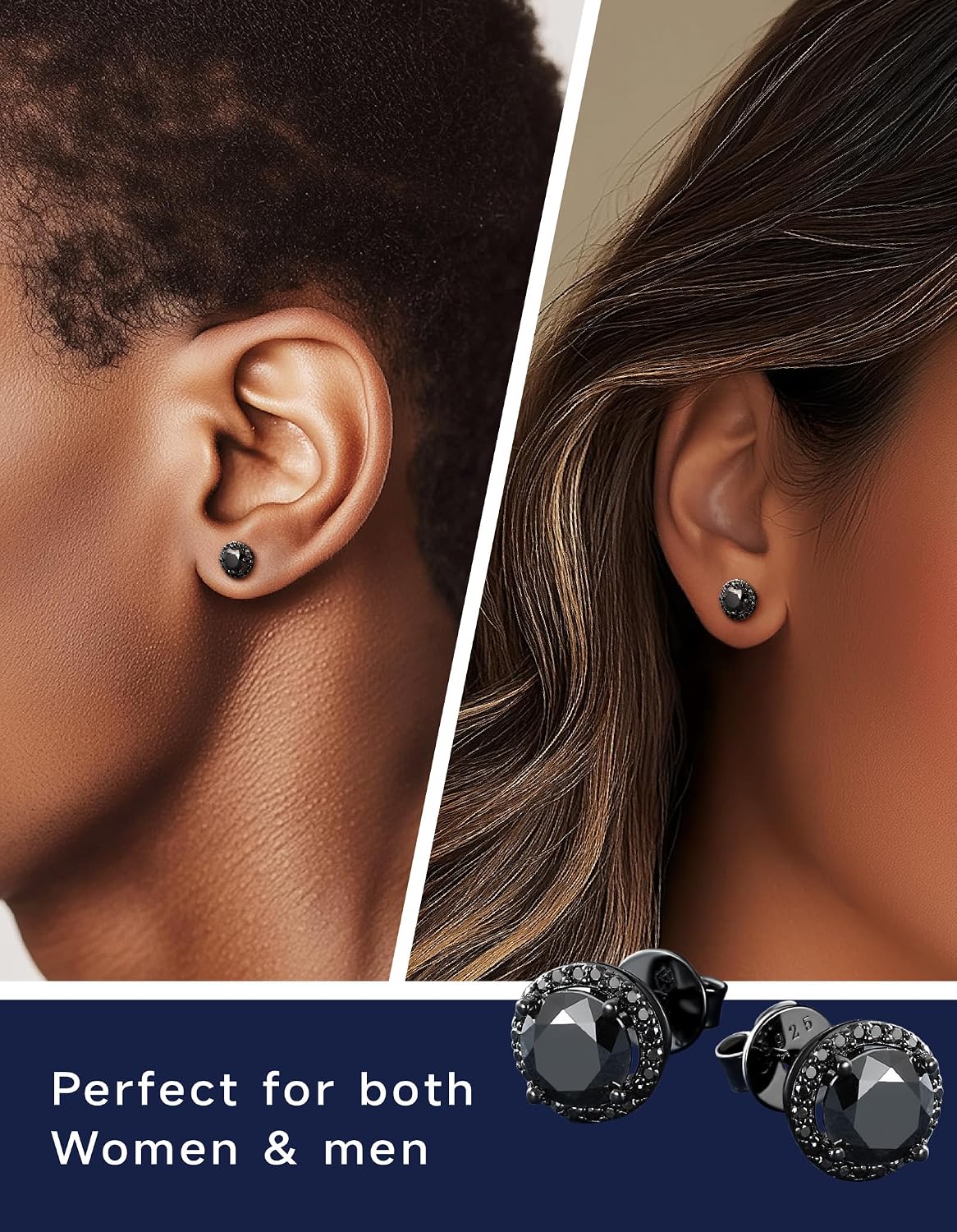 Detalle 2 de MomentWish Moissanite Ohrstecker 1 Karat