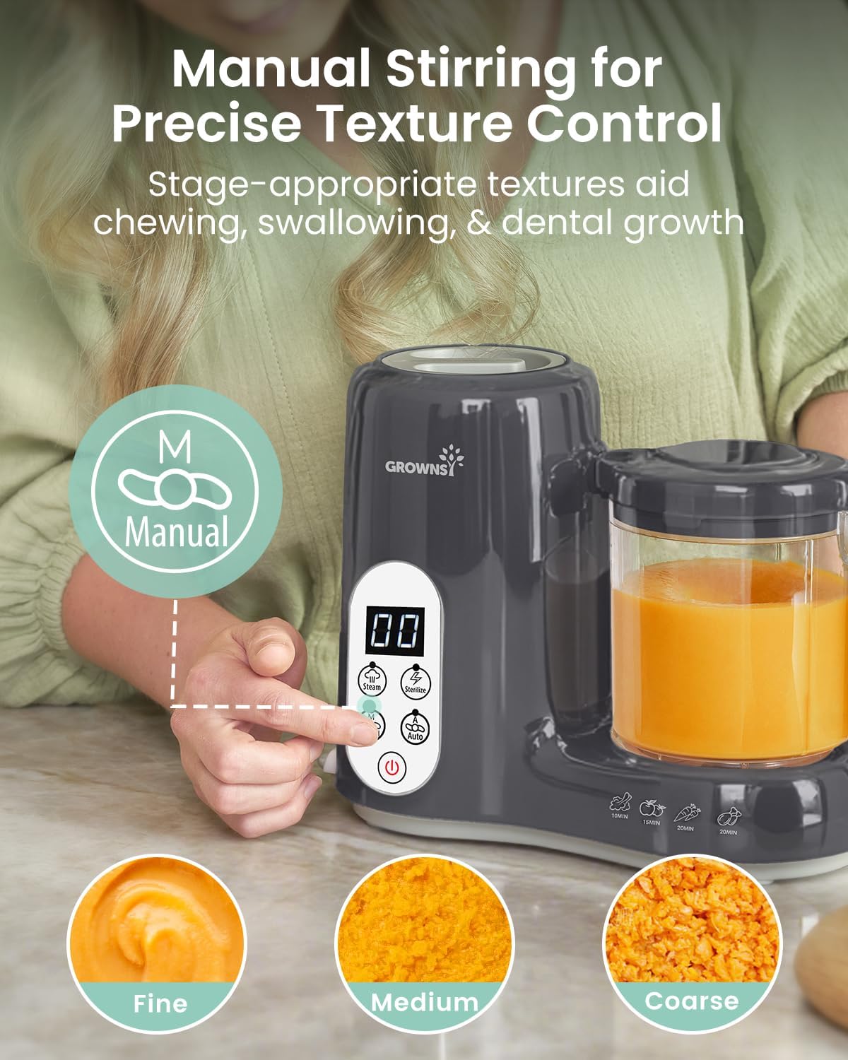 Thumbnail 4 de Grownsy Baby Food Maker 1-Step Steamer 🍲