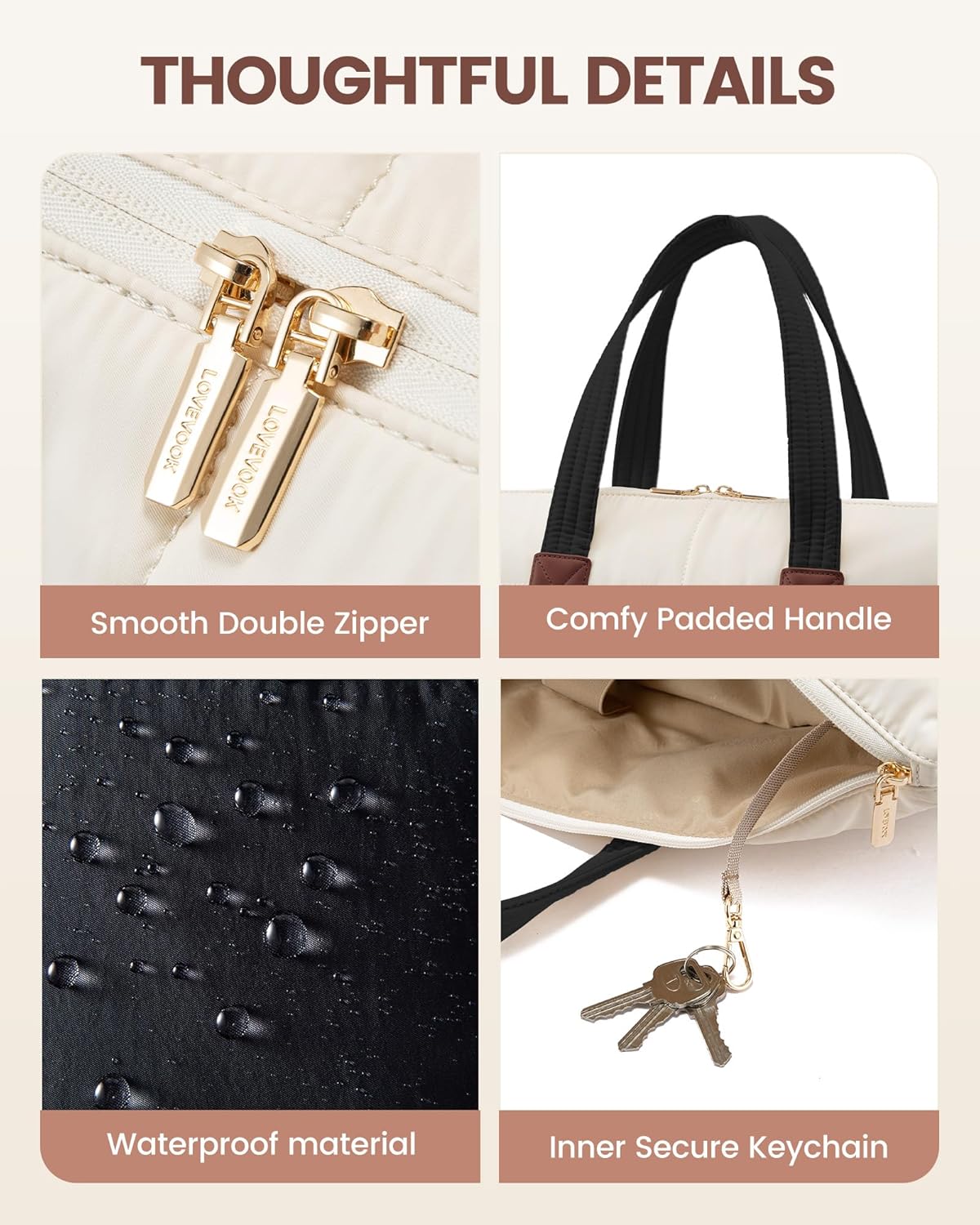 Detalle 2 de LOVEVOOK Shopper Laptoptasche für 15,6 Zoll