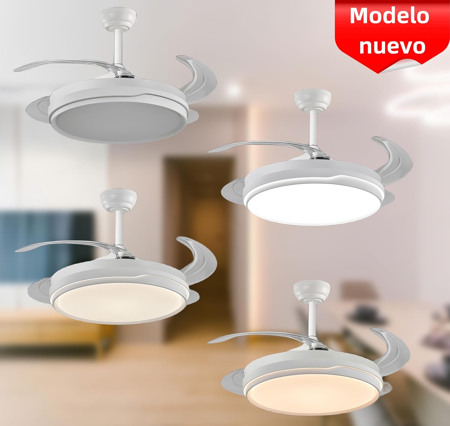 Detalle 2 de LEDUNI ® Ventilador Invisible con Luz 84W y Control Remoto 🌀