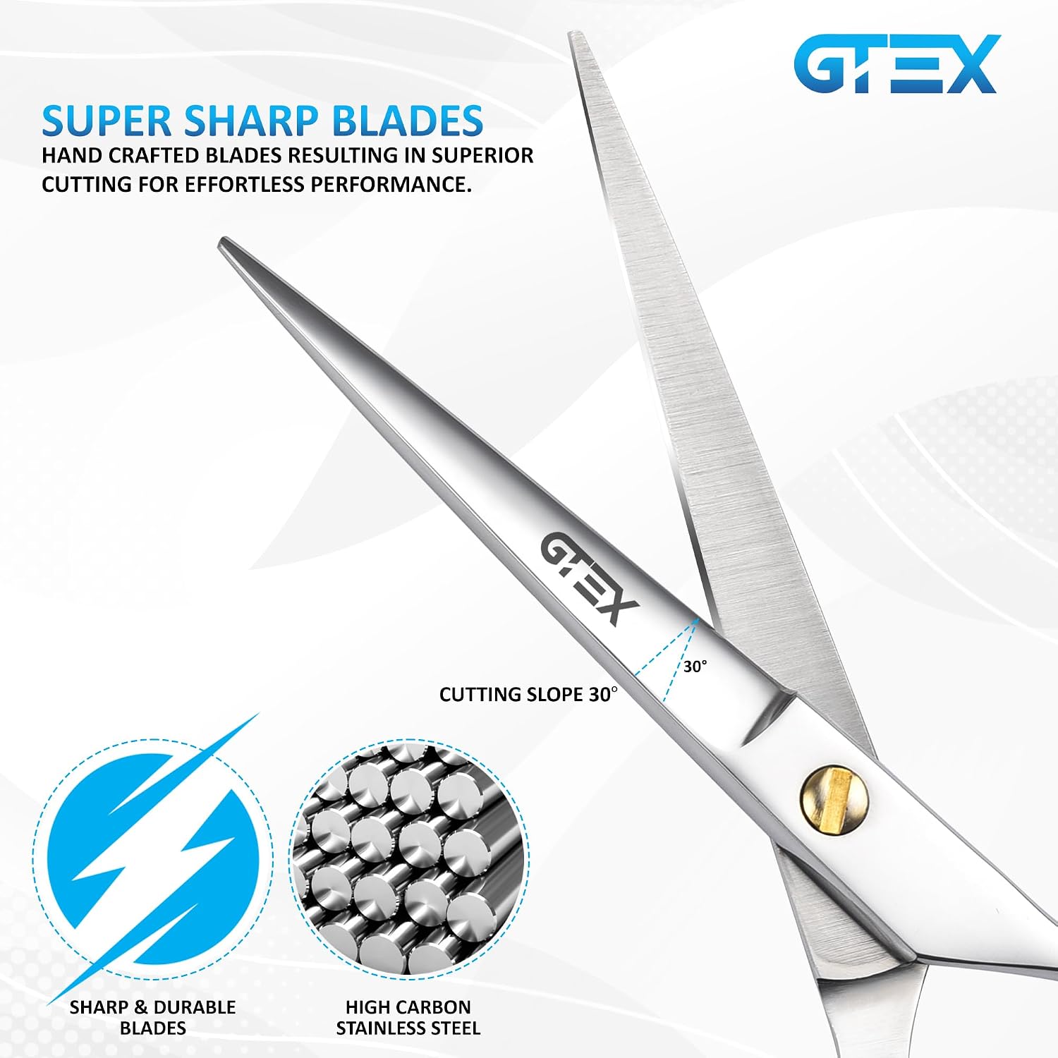 Thumbnail 1 de GTEX Hair Scissors, 6.5 Inch Professional Hair Cutting Scissors for Women, Men, and Adults